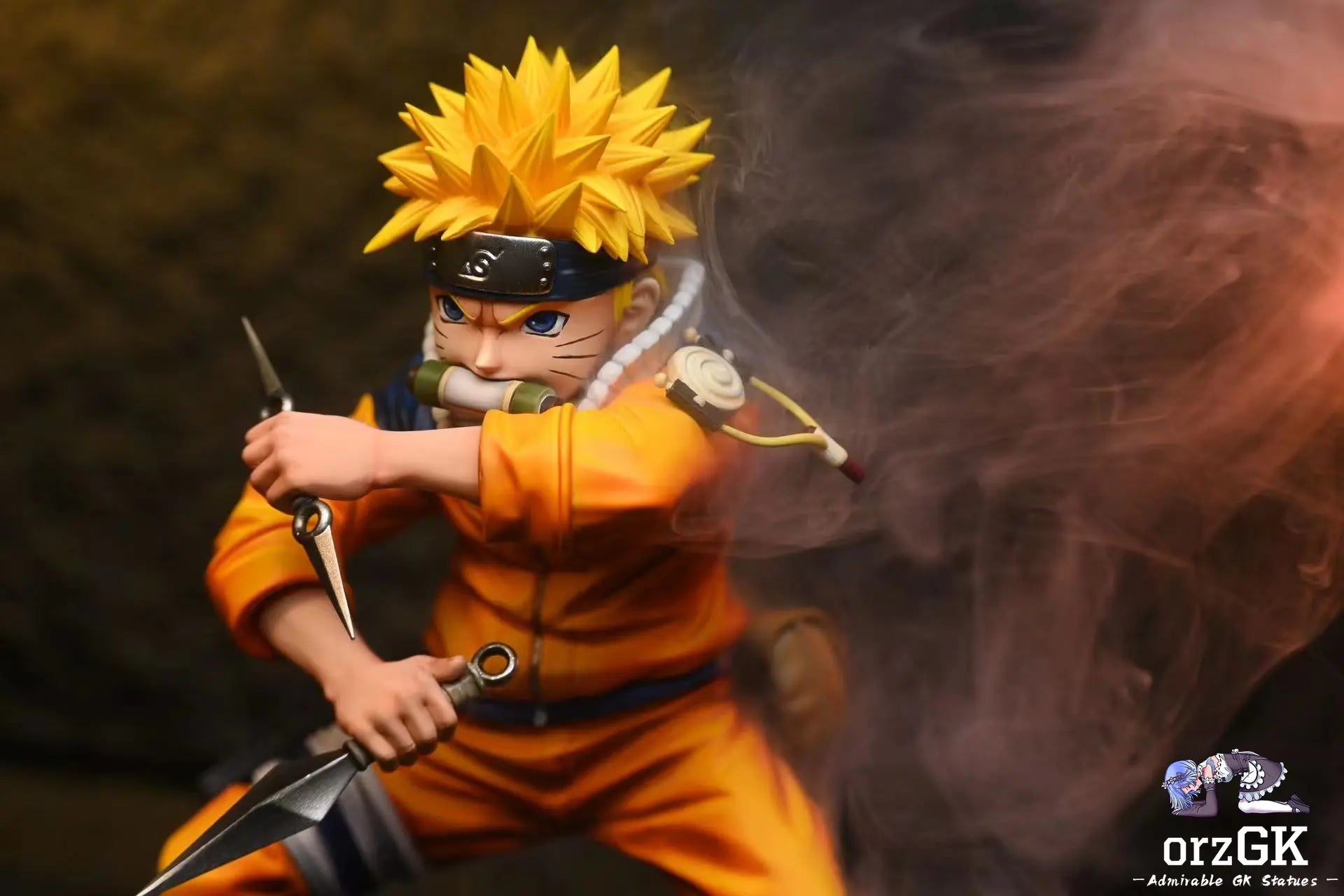 ZHEN YI Studio - Naruto Childhood Series 1 Uzumaki Naruto resin statue Navy Toys anime figure