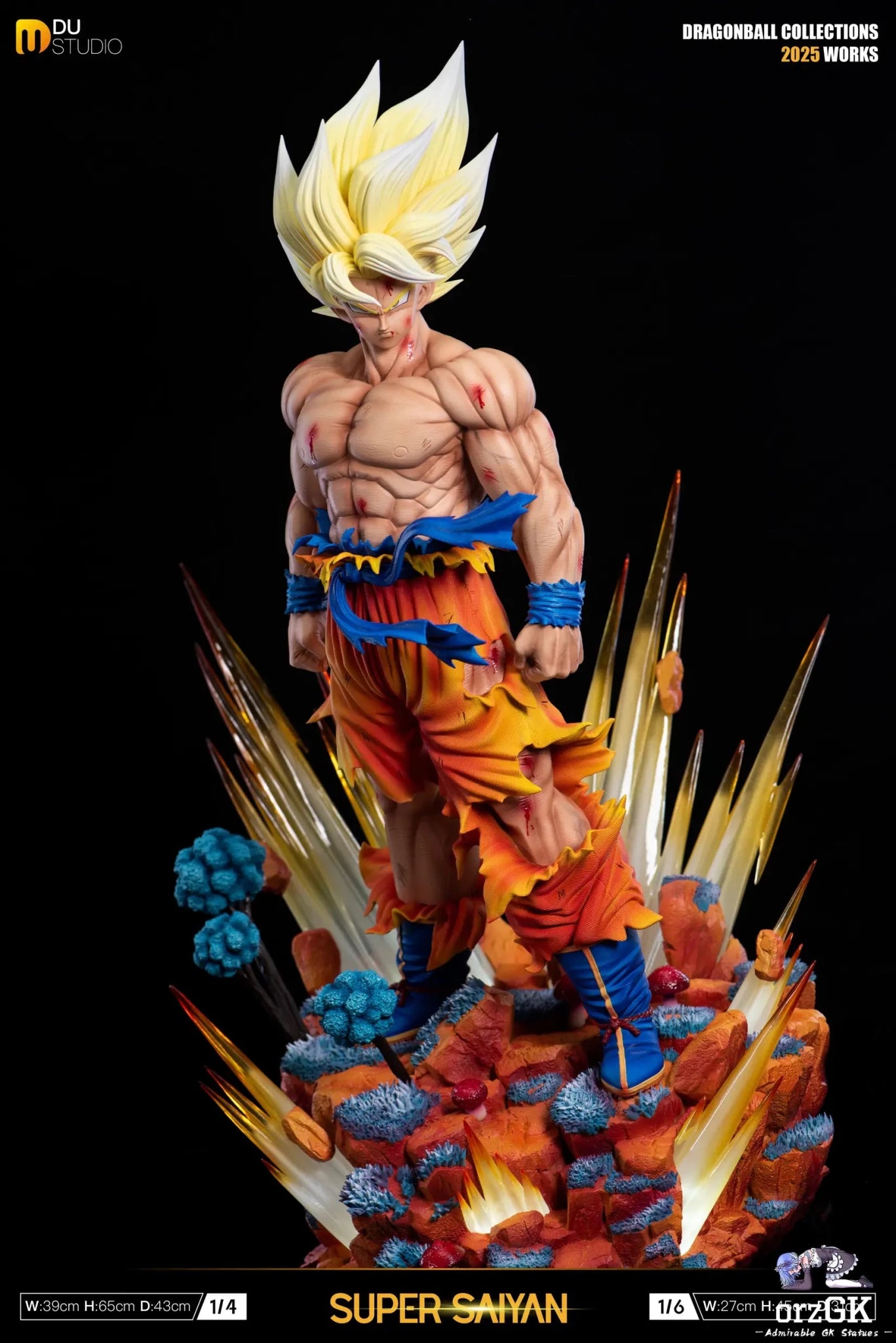 Du Studio - Dragon Ball The First Super Saiyan 2.0 Son Goku resin statue Navy Toys anime figure