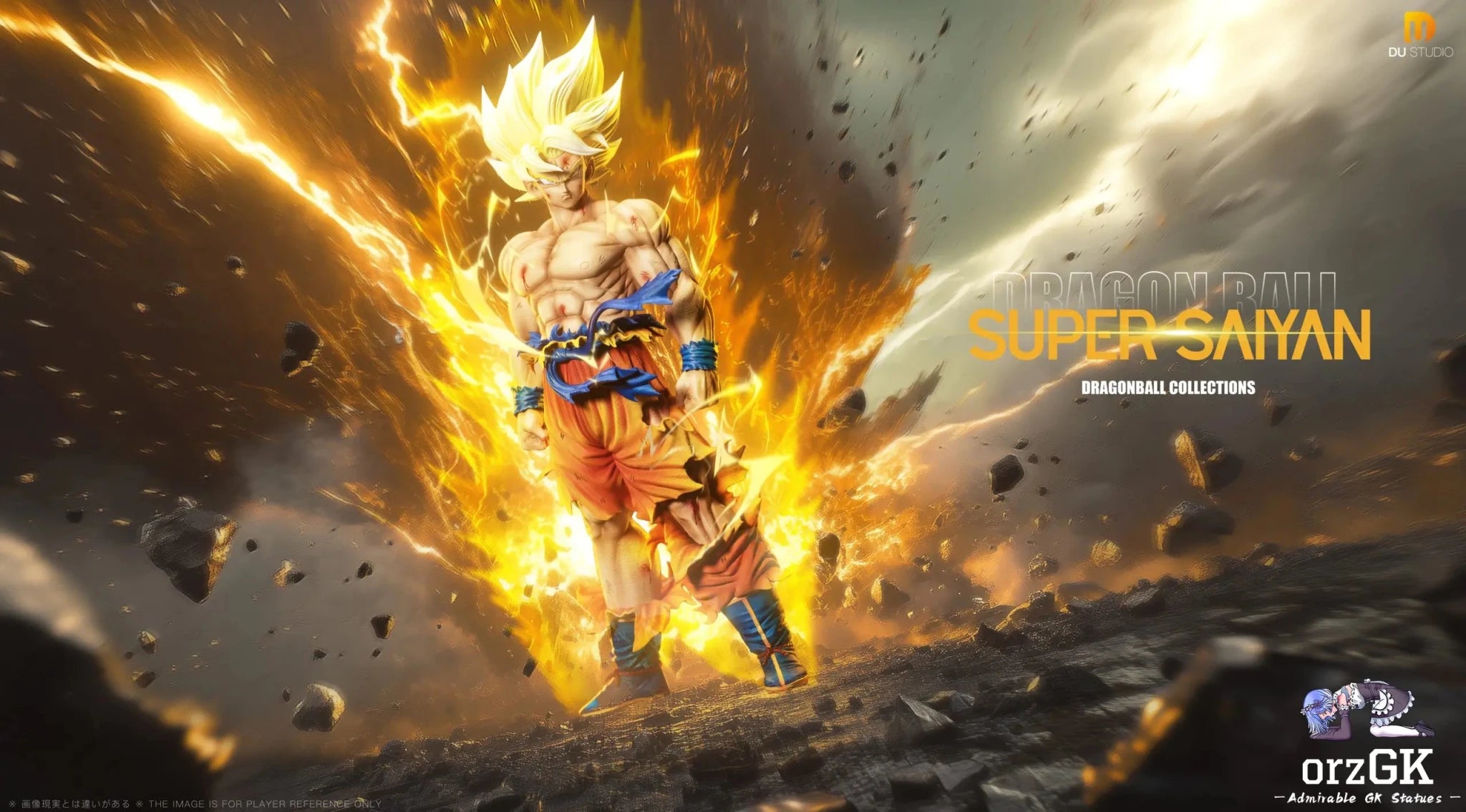 Du Studio - Dragon Ball The First Super Saiyan 2.0 Son Goku resin statue Navy Toys anime figure
