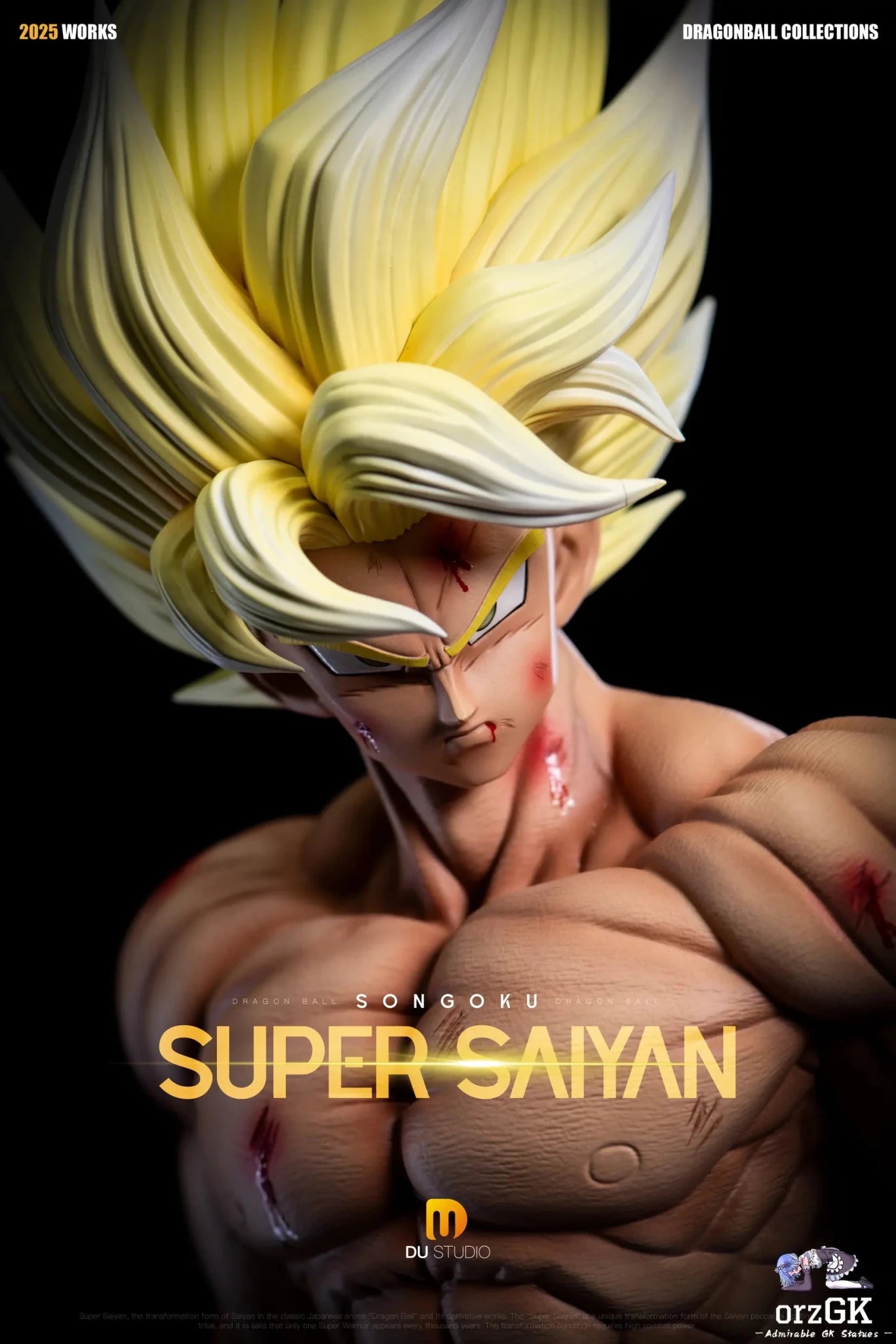 Du Studio - Dragon Ball The First Super Saiyan 2.0 Son Goku resin statue Navy Toys anime figure