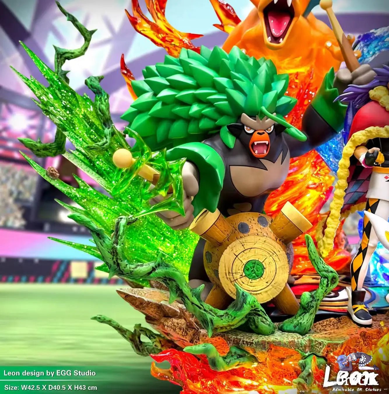 EGG Studio - Pokémon Galar Region Pokémon Champion Leon resin statue Navy Toys anime figure