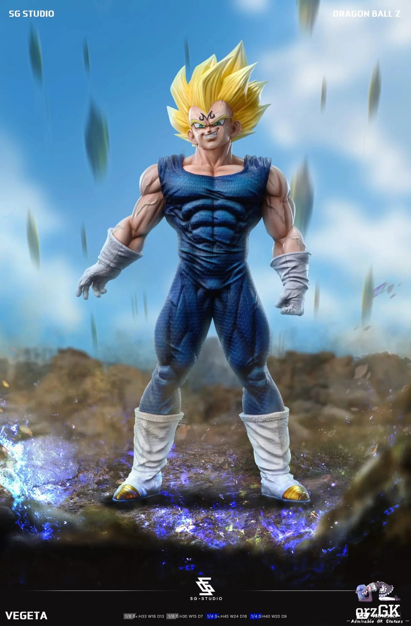 Sg Studio - Dragon Ball Majin Vegeta resin statue Navy Toys anime figure
