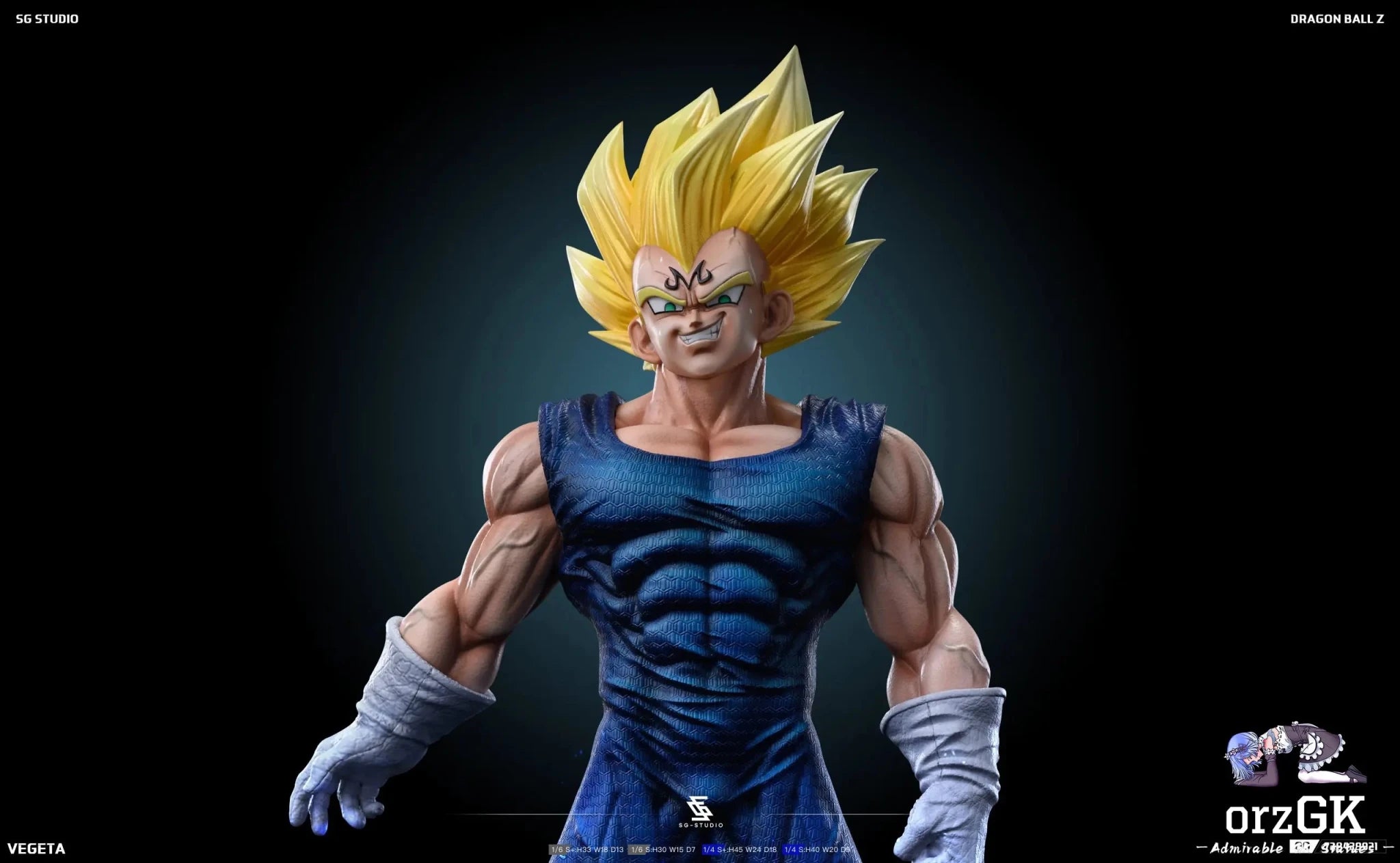 Sg Studio - Dragon Ball Majin Vegeta resin statue Navy Toys anime figure