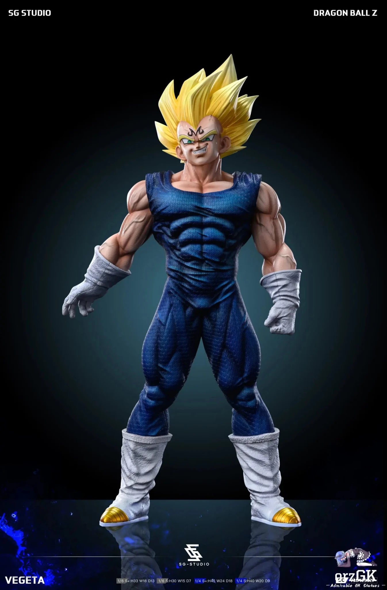 Sg Studio - Dragon Ball Majin Vegeta resin statue Navy Toys anime figure