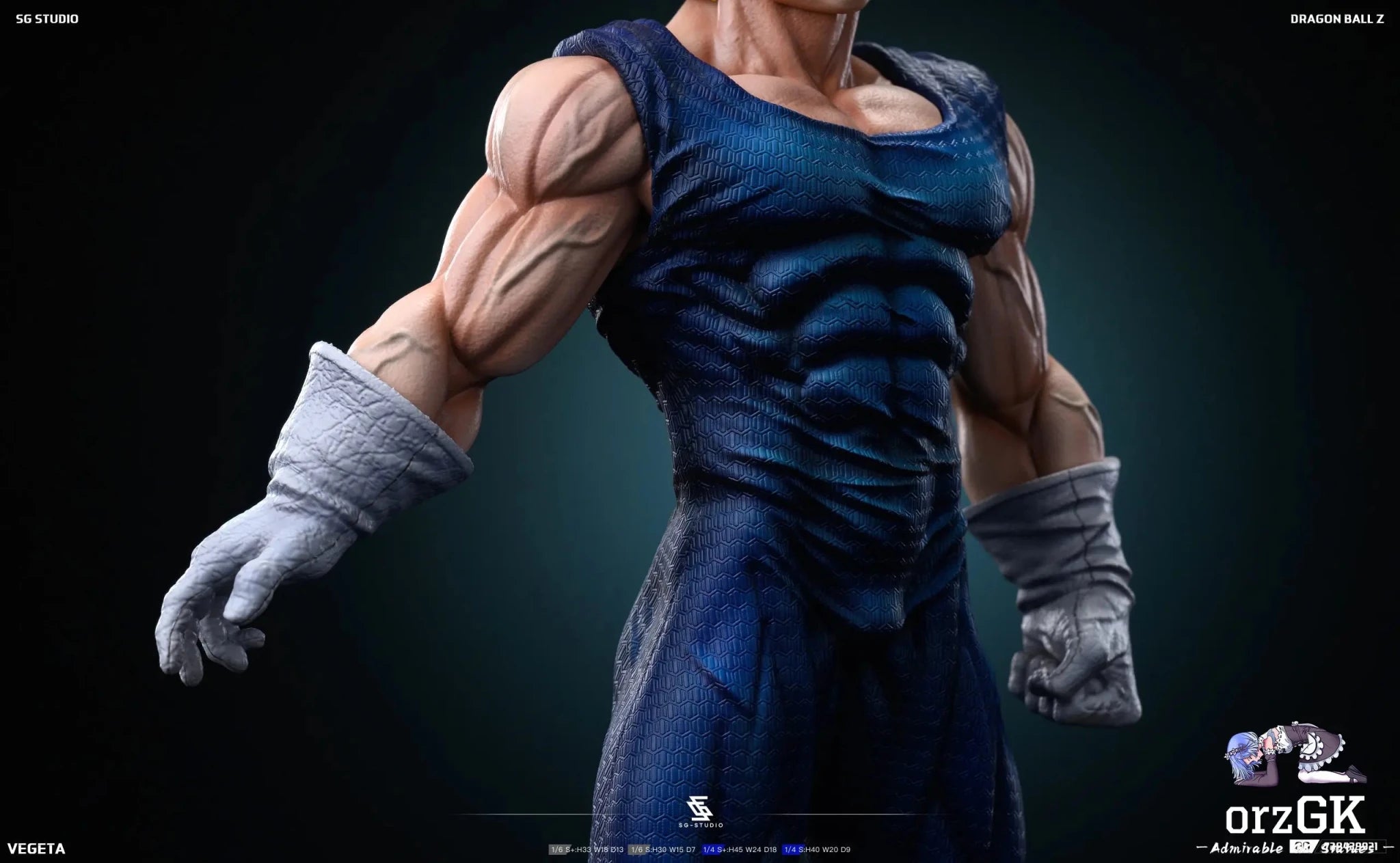 Sg Studio - Dragon Ball Majin Vegeta resin statue Navy Toys anime figure