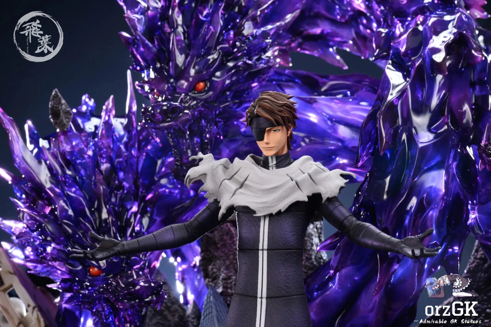 FlyLeaf Studio - BLEACH Five Dragons Sosuke Aizen resin statue Navy Toys anime figure