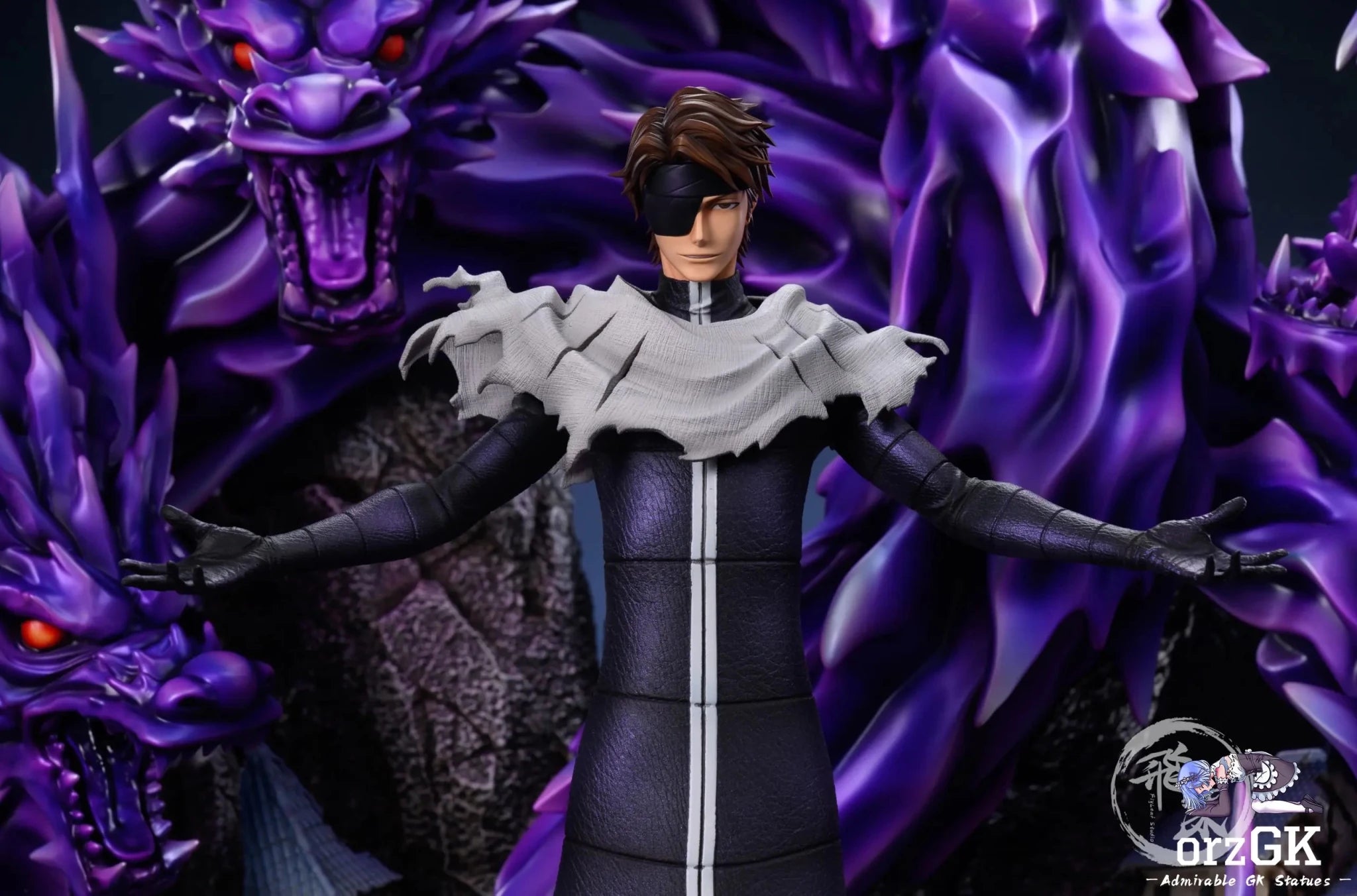 FlyLeaf Studio - BLEACH Five Dragons Sosuke Aizen resin statue Navy Toys anime figure