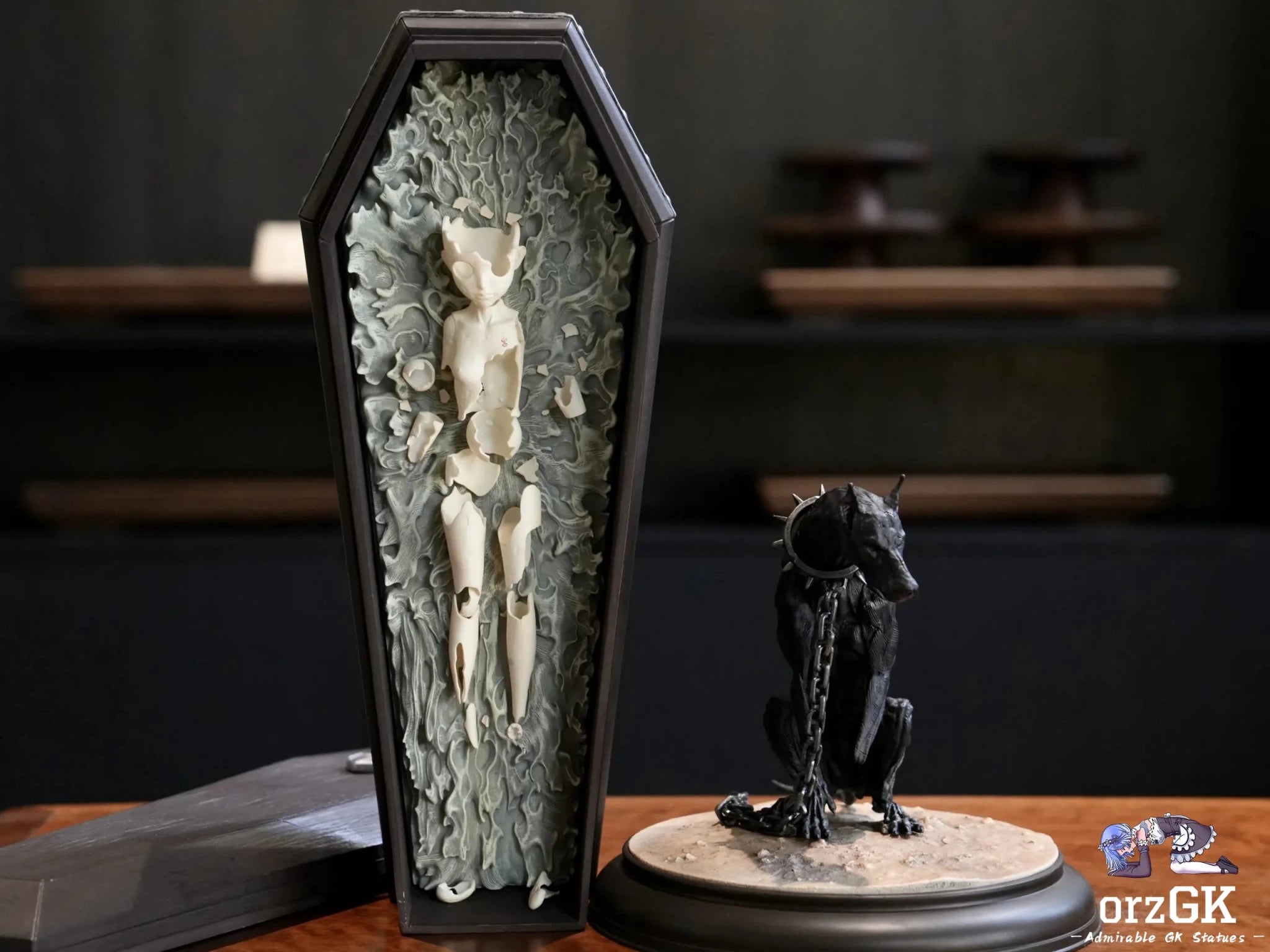 Black dog pulling coffin of Casca - Berserk - BIHS Studio resin statue Navy Toys anime figure