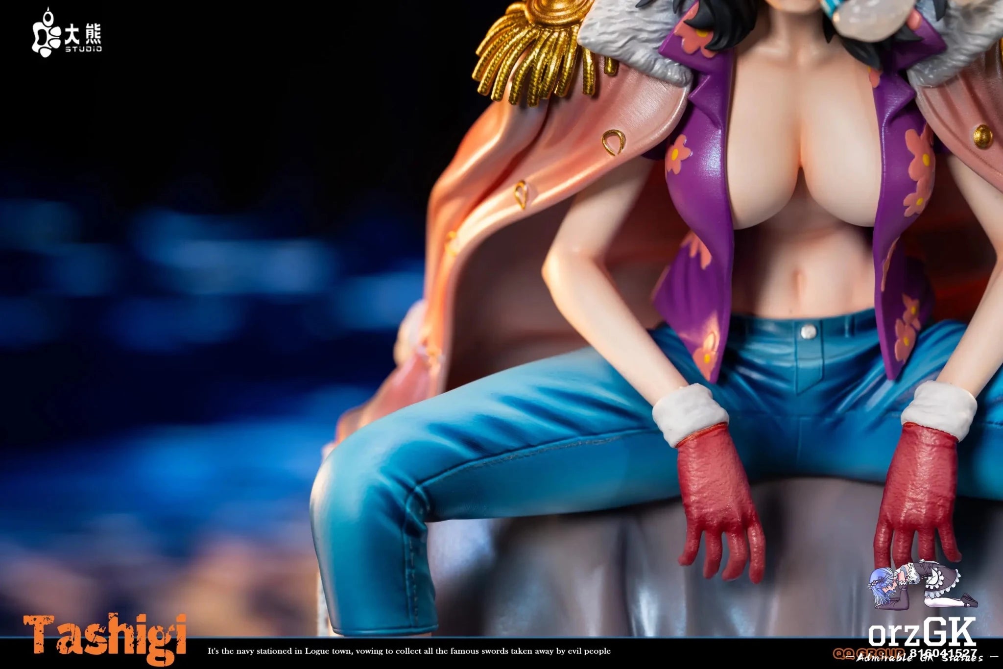 DX Studio - One Piece Smoker in Tashigi's body resin statue Navy Toys anime figure