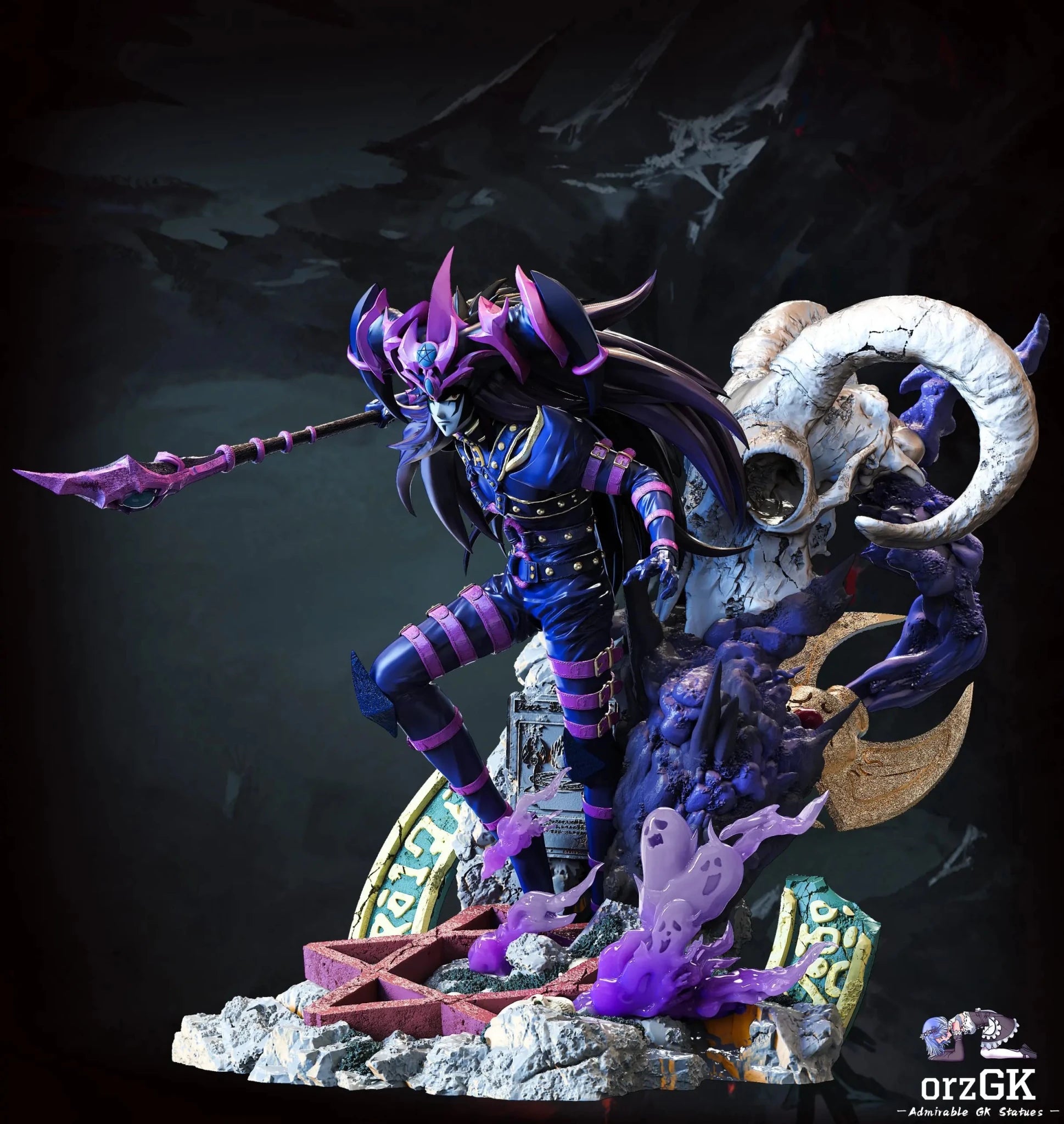 WASP Studio - Yu - Gi - Oh Dark Paladin & Dark Magician of Chaos resin statue Navy Toys anime figure