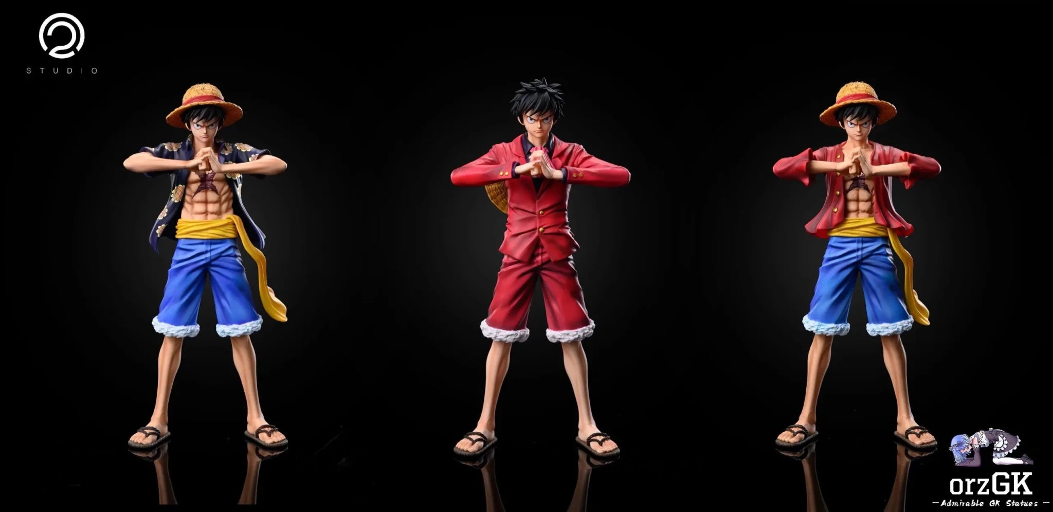 C2 Studio - One Piece POP Luffy series clothing resin statue Navy Toys anime figure