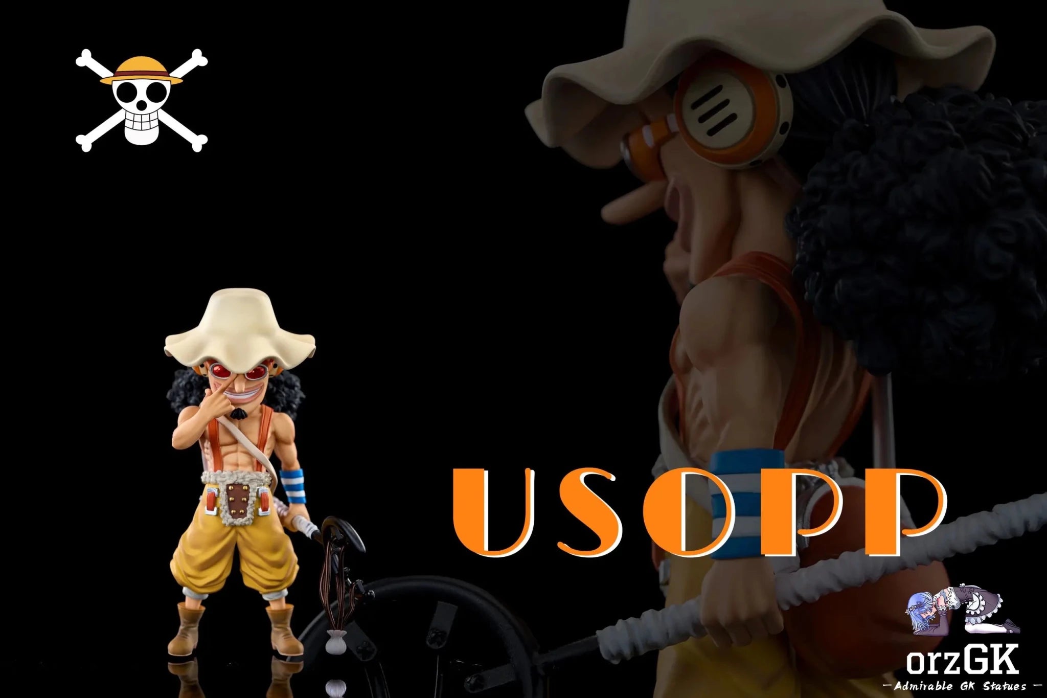 A+ Studio - One Piece Fish - Man Island Straw Hat Pirates Usopp resin statue Navy Toys anime figure