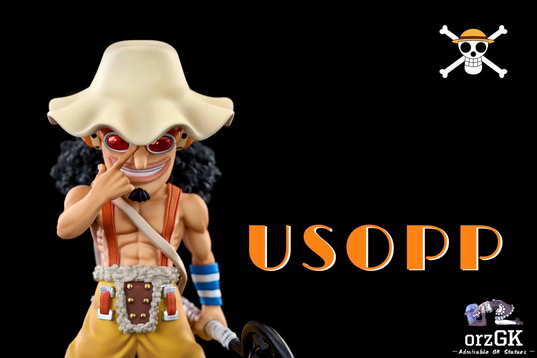 A+ Studio - One Piece Fish - Man Island Straw Hat Pirates Usopp resin statue Navy Toys anime figure