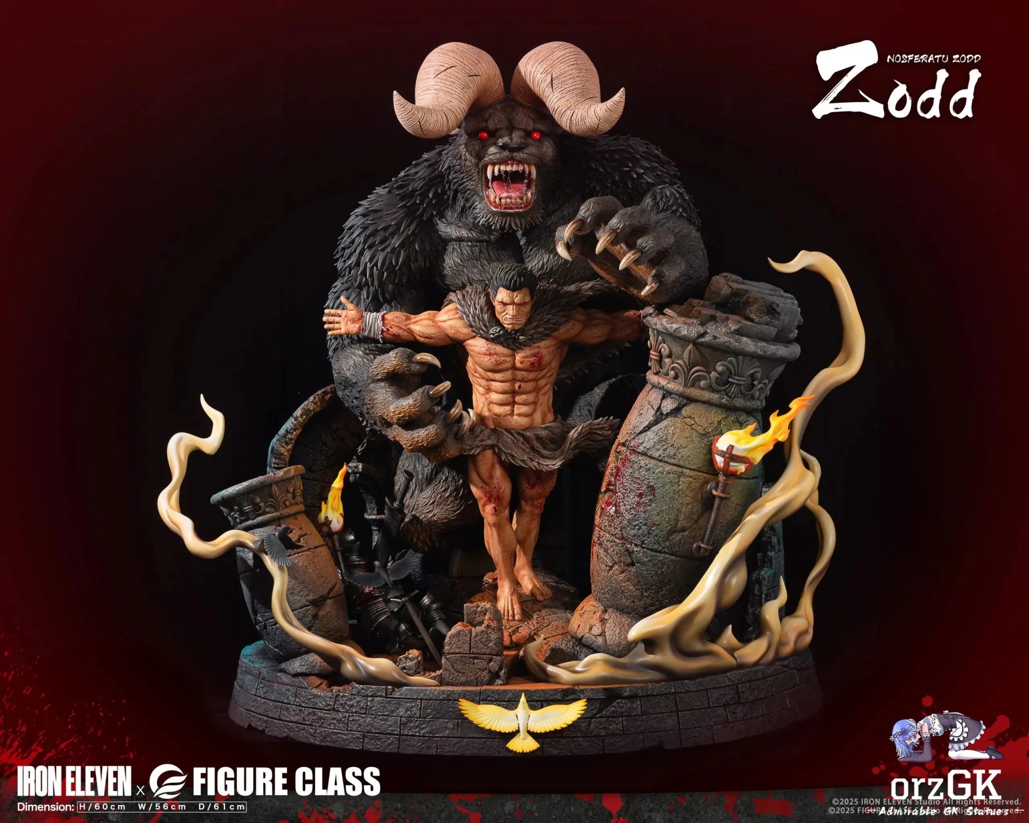 Zodd the Immortal - BERSERK - IRON ELEVEN Studio & FIGURE CLASS Studio resin statue Navy Toys anime figure