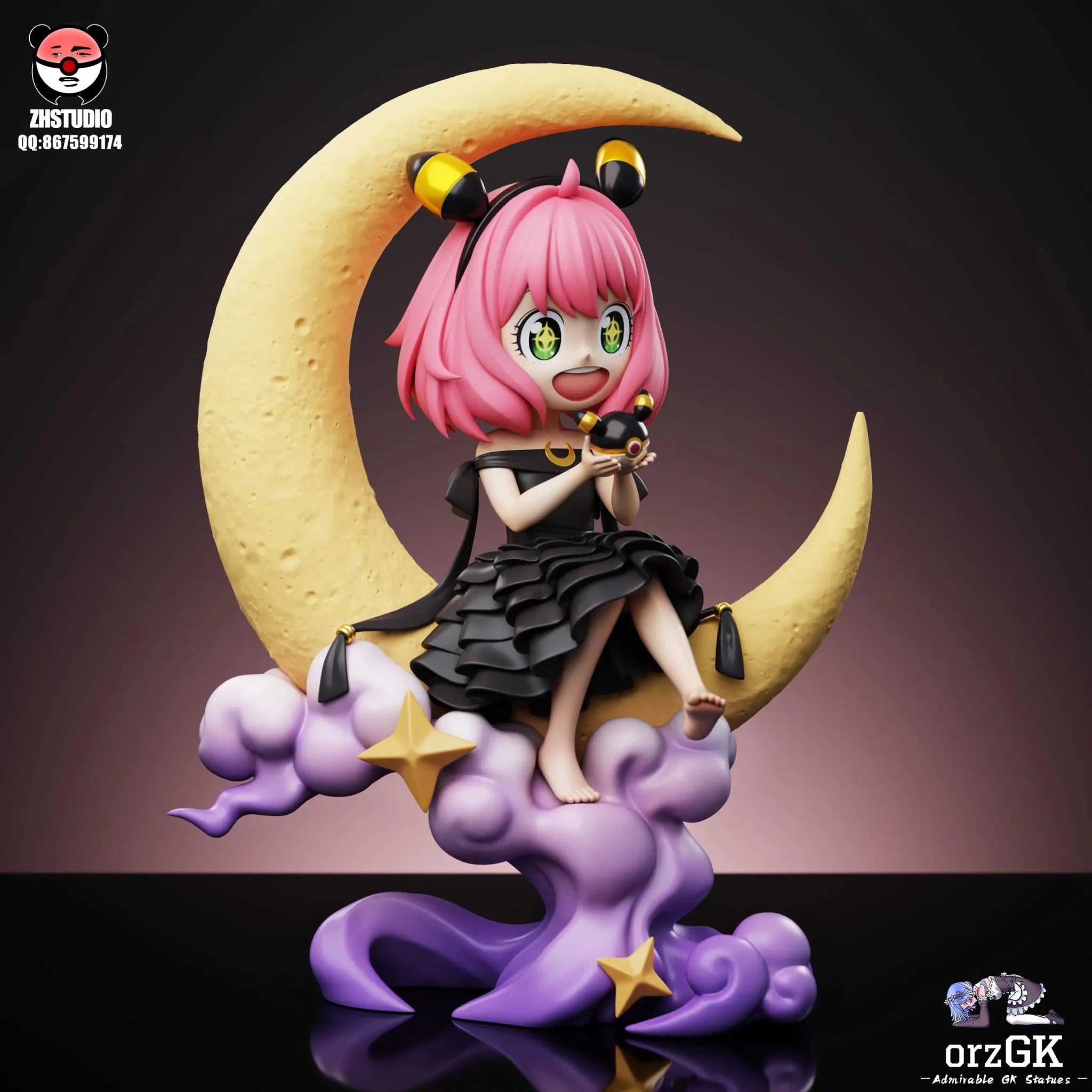 ZH Studio - Pokémon Series Anya Forger COS Umbreon Valentine's Day Limited resin statue Navy Toys anime figure