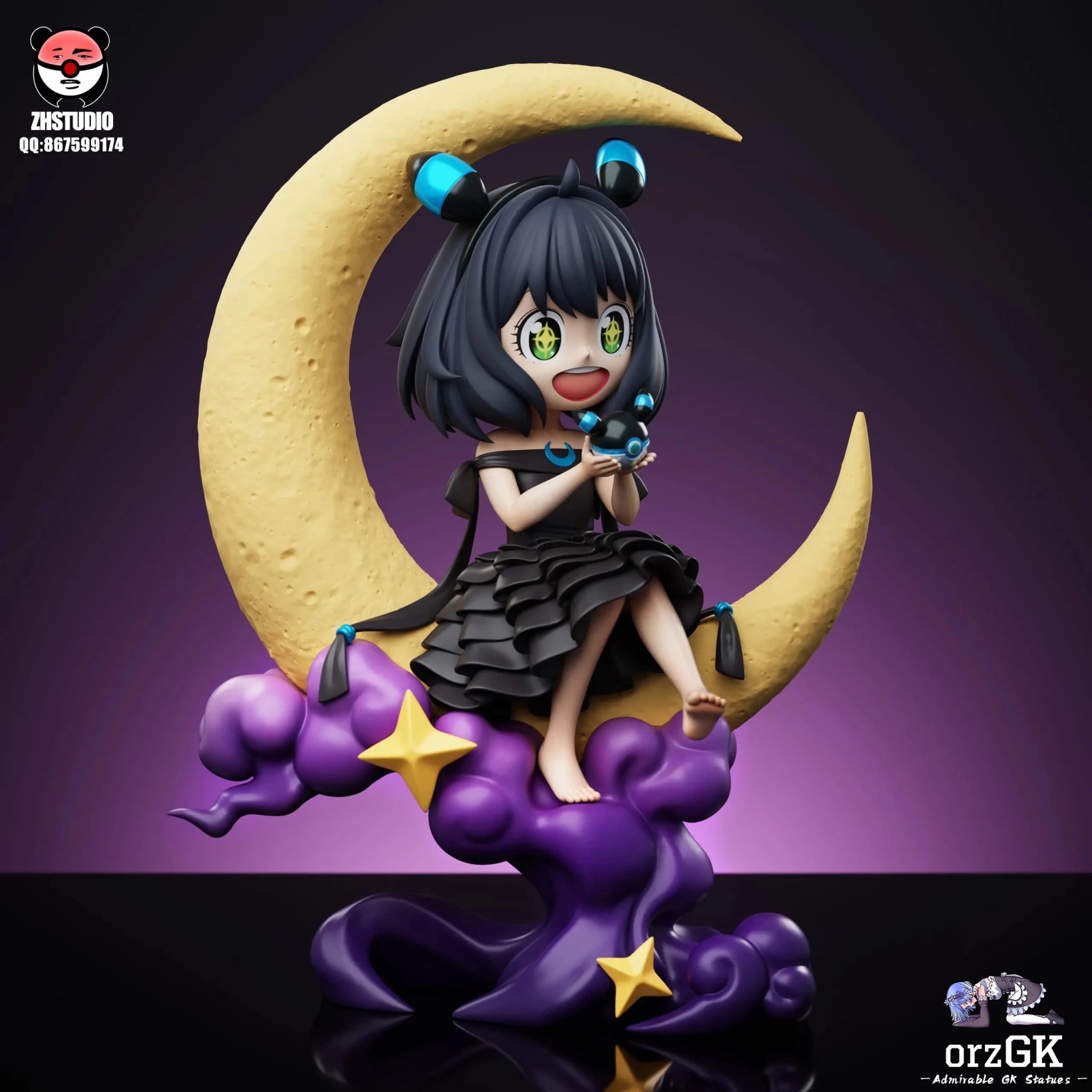 ZH Studio - Pokémon Series Anya Forger COS Umbreon Valentine's Day Limited resin statue Navy Toys anime figure