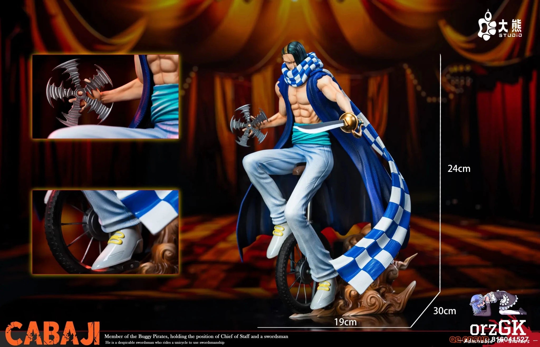 DX Studio - One Piece Buggy Pirates Mohji & Cabaji resin statue Navy Toys anime figure