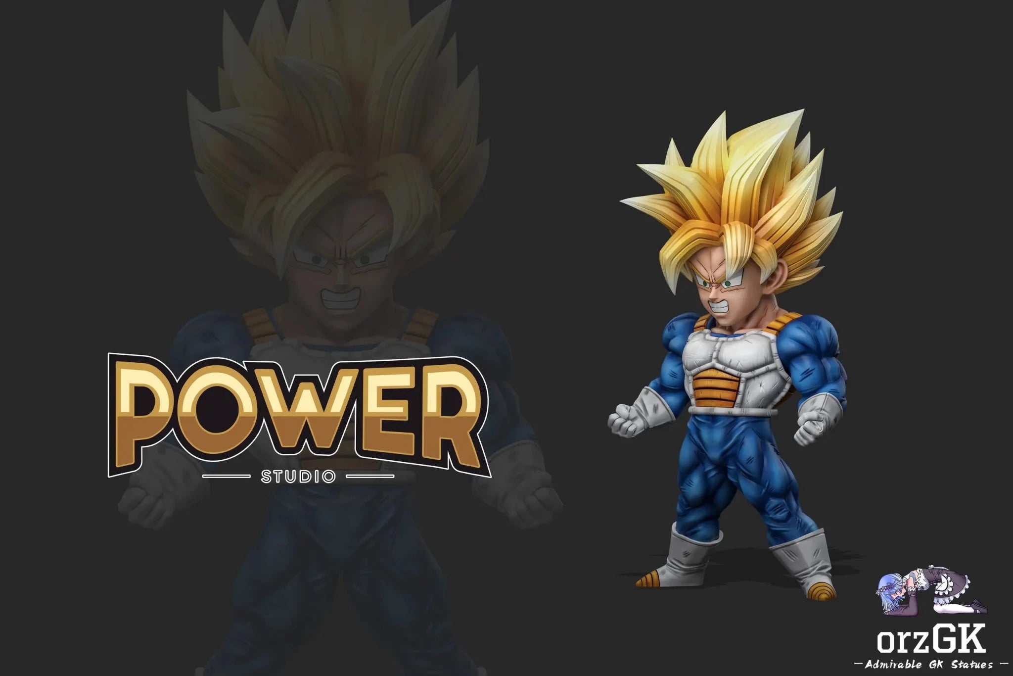 Power Studio - Dragon Ball Muscle Goku resin statue Navy Toys anime figure