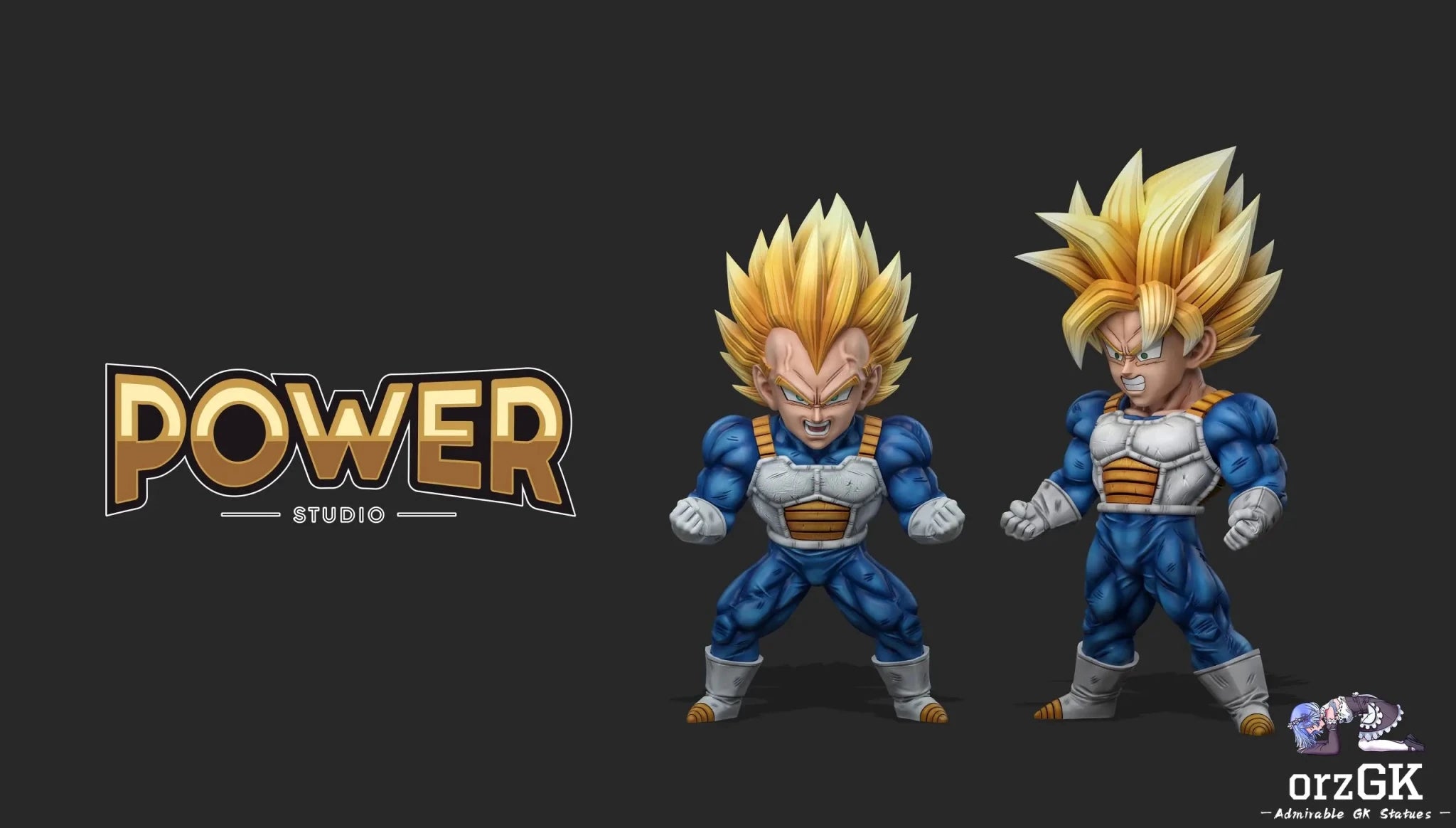 Power Studio - Dragon Ball Muscle Goku resin statue Navy Toys anime figure