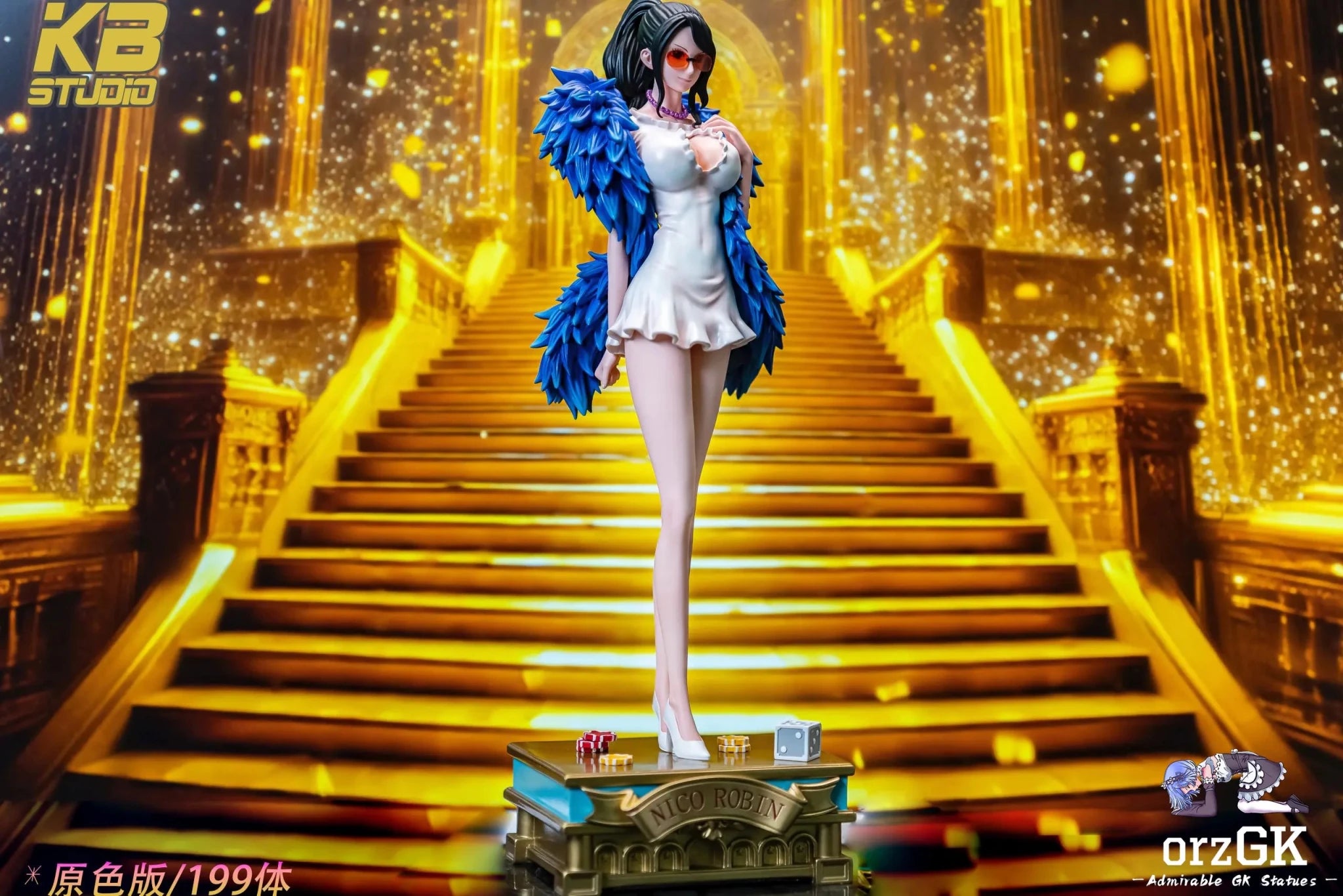 KB Studio - One Piece Golden City Straw Hat Pirates Resonance Series First Robin resin statue Navy Toys anime figure