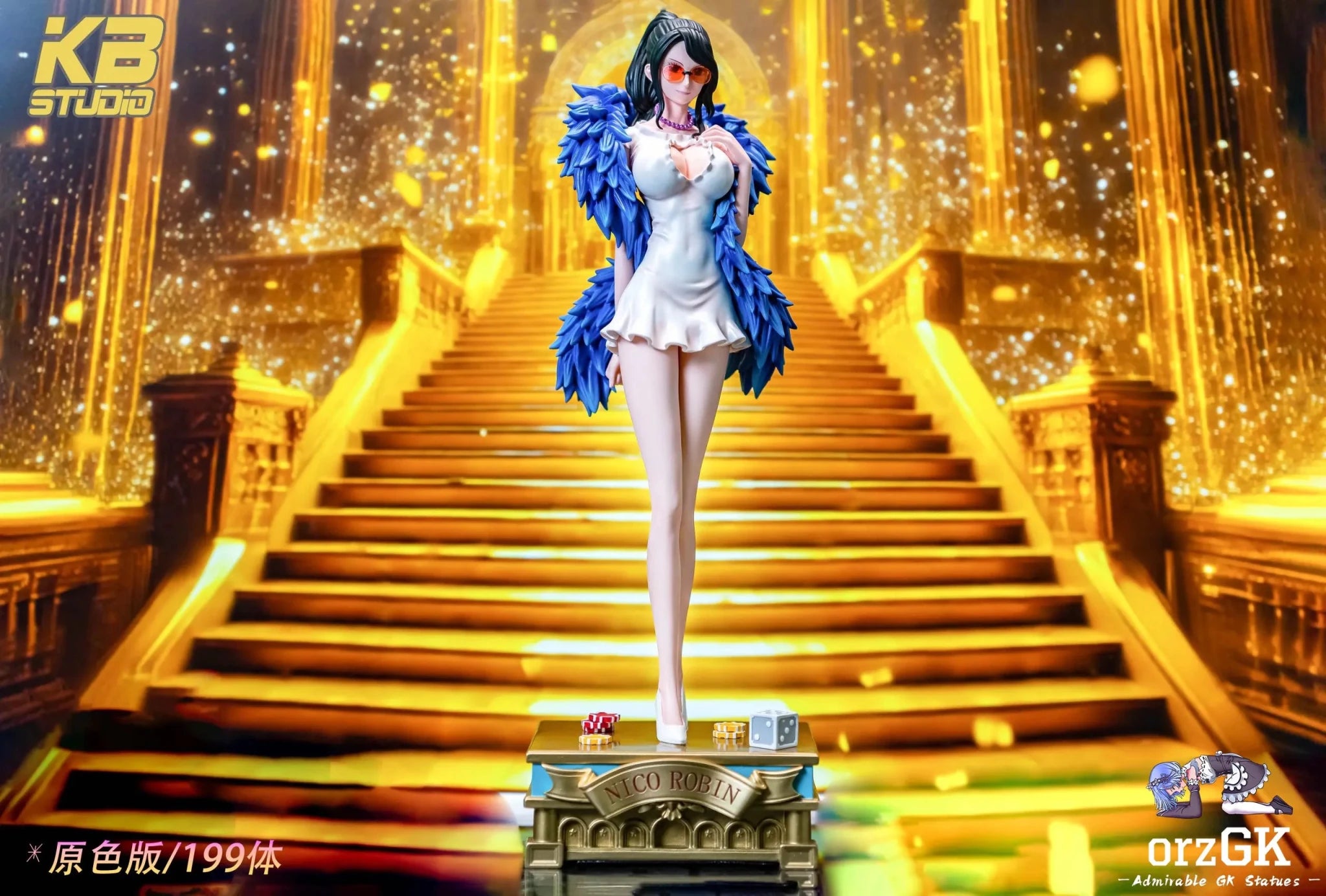 KB Studio - One Piece Golden City Straw Hat Pirates Resonance Series First Robin resin statue Navy Toys anime figure