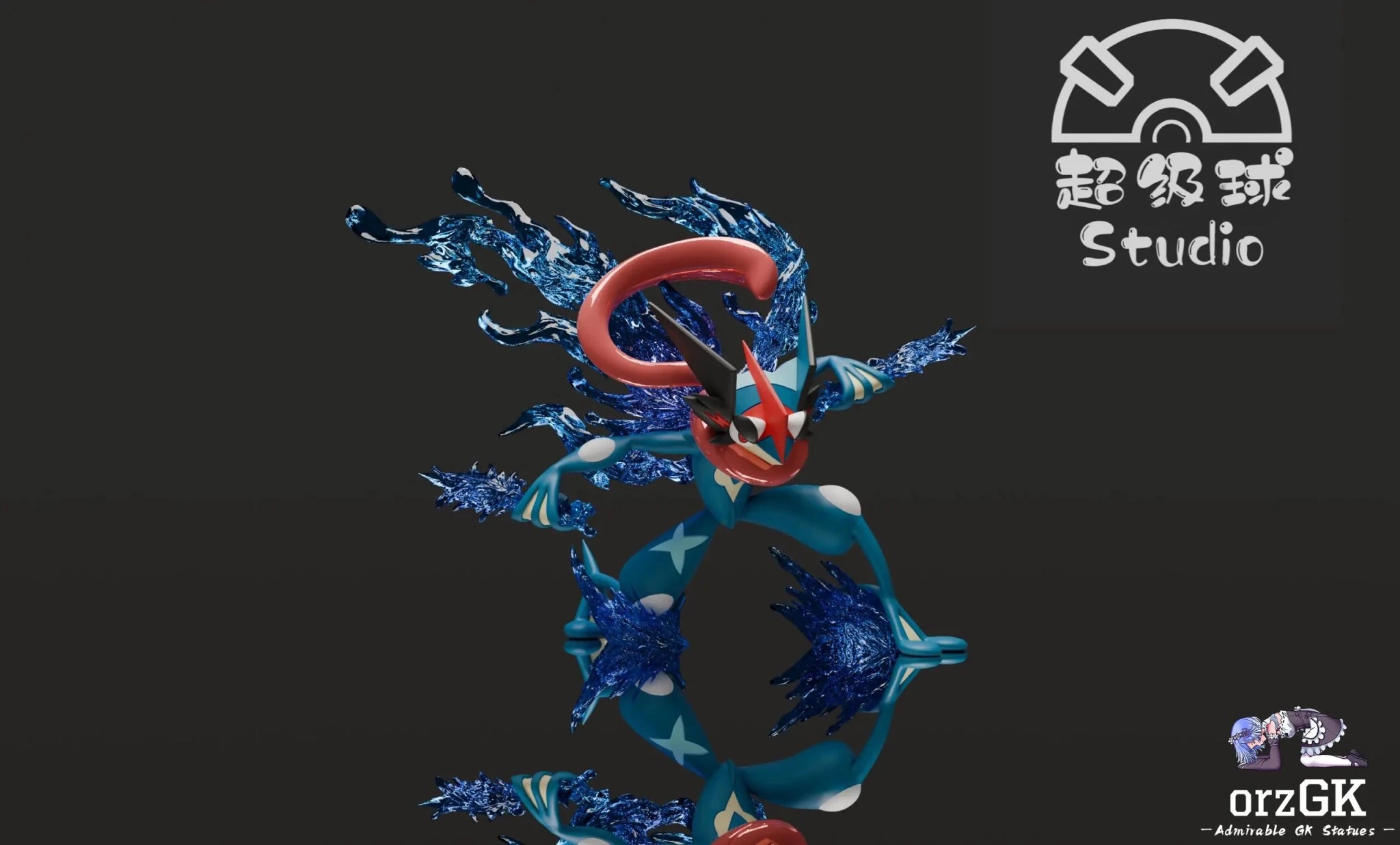 Chao Ji Qiu Studio - Pokémon Battle Bond Greninja resin statue Navy Toys anime figure