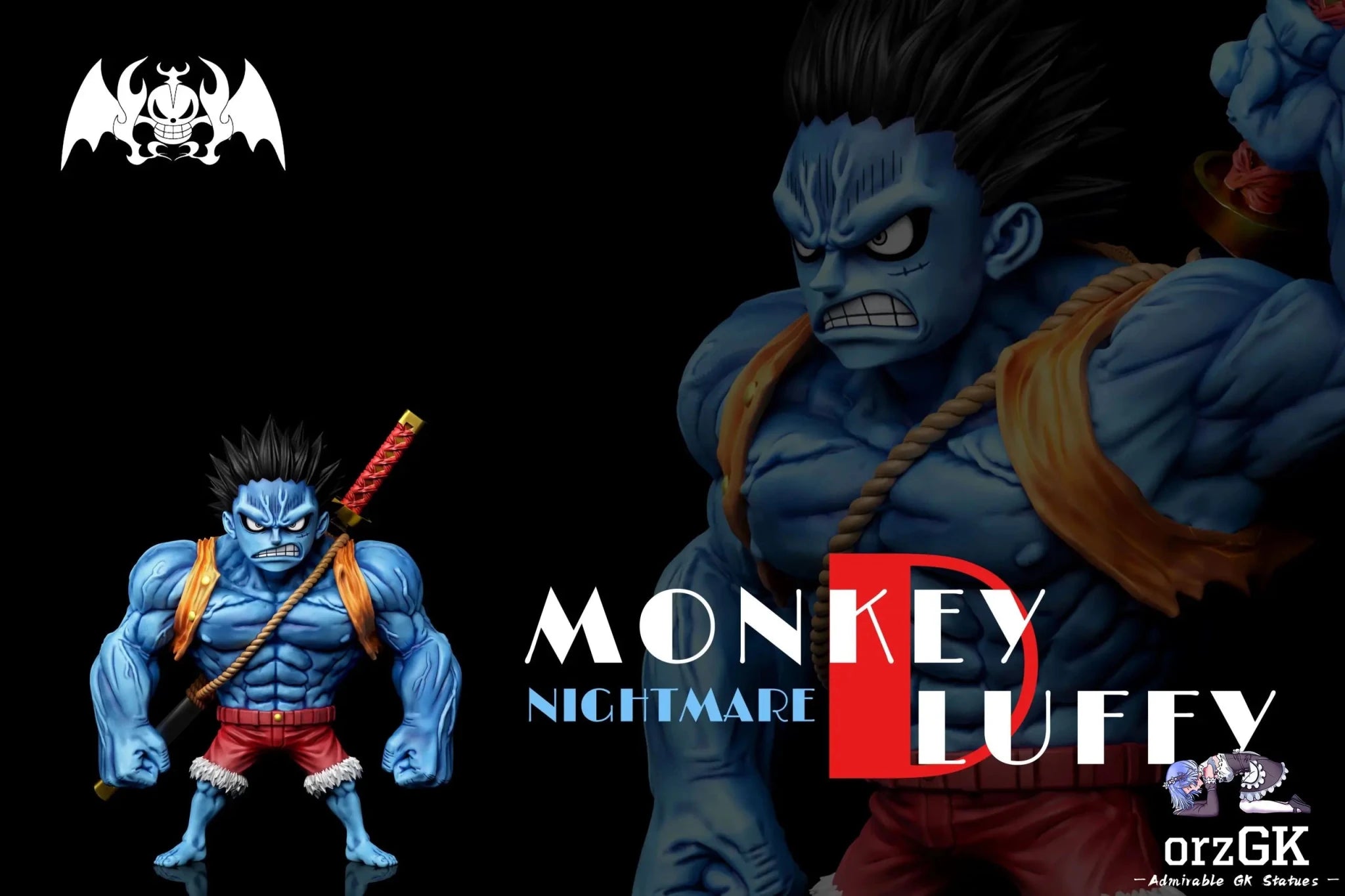 A+ Studio - One Piece Horror Bark Resonance 3rd Edition Nightmare Luffy resin statue Navy Toys anime figure