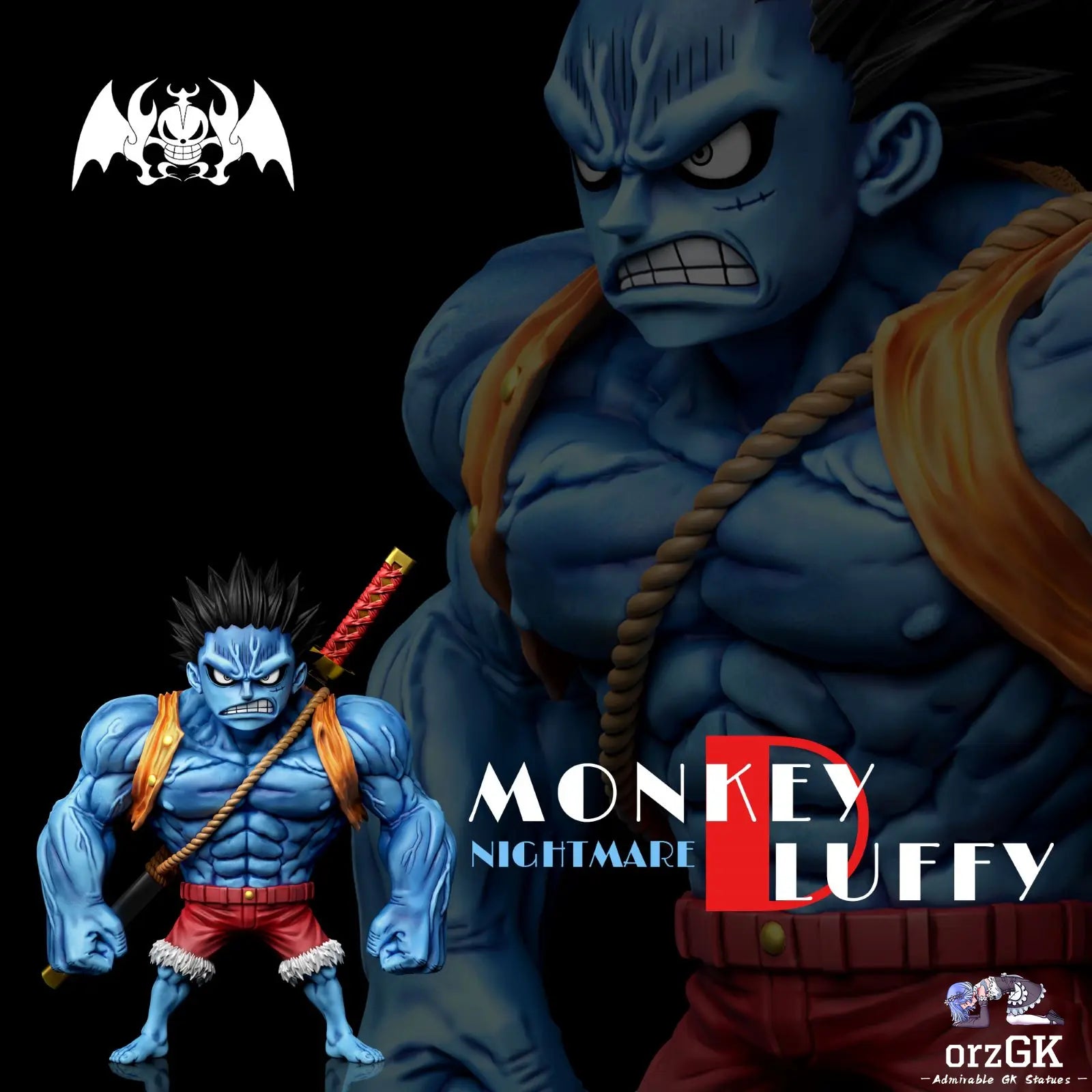 A+ Studio - One Piece Horror Bark Resonance 3rd Edition Nightmare Luffy resin statue Navy Toys anime figure