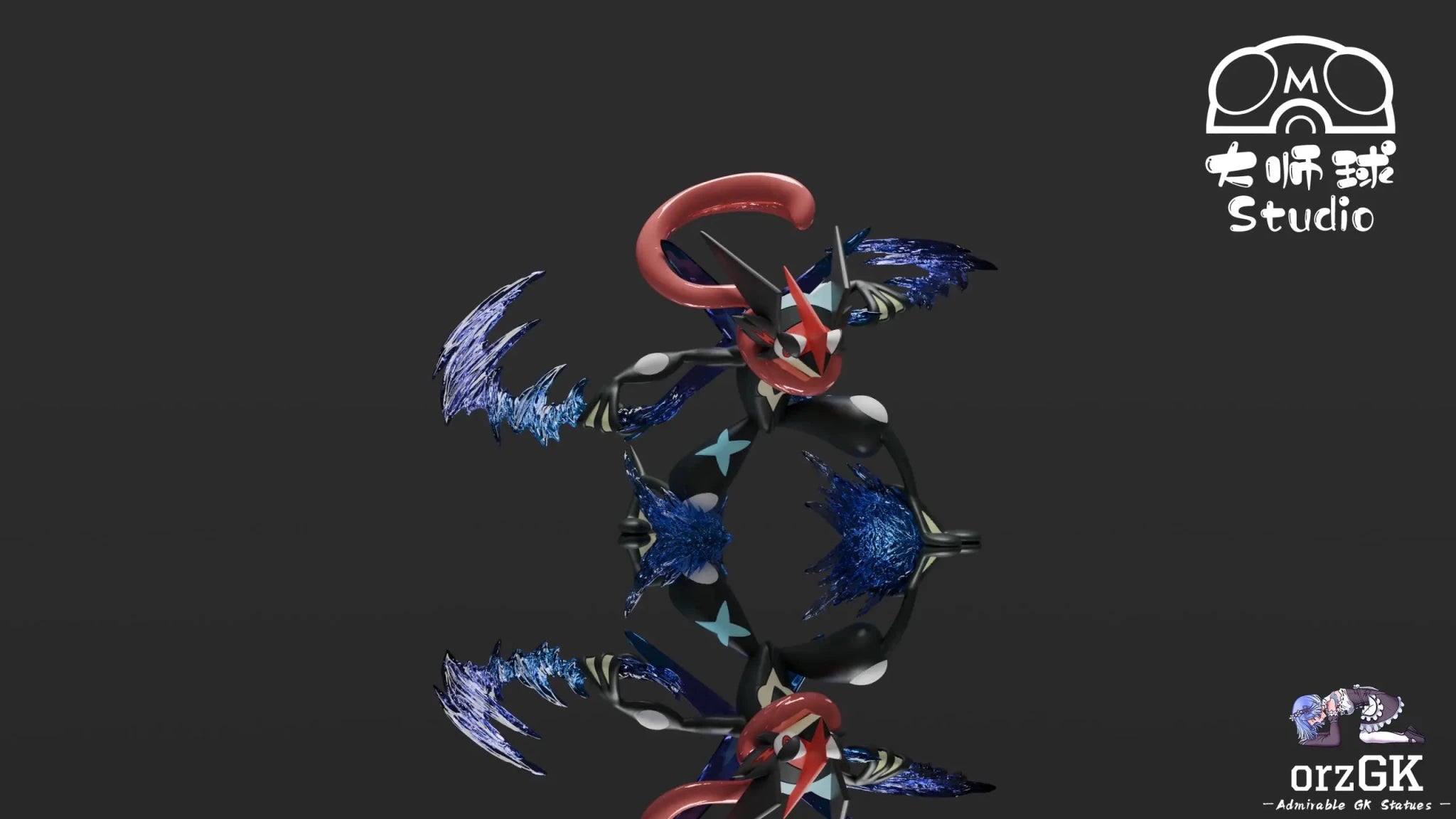 Chao Ji Qiu Studio - Pokémon Battle Bond Greninja resin statue Navy Toys anime figure