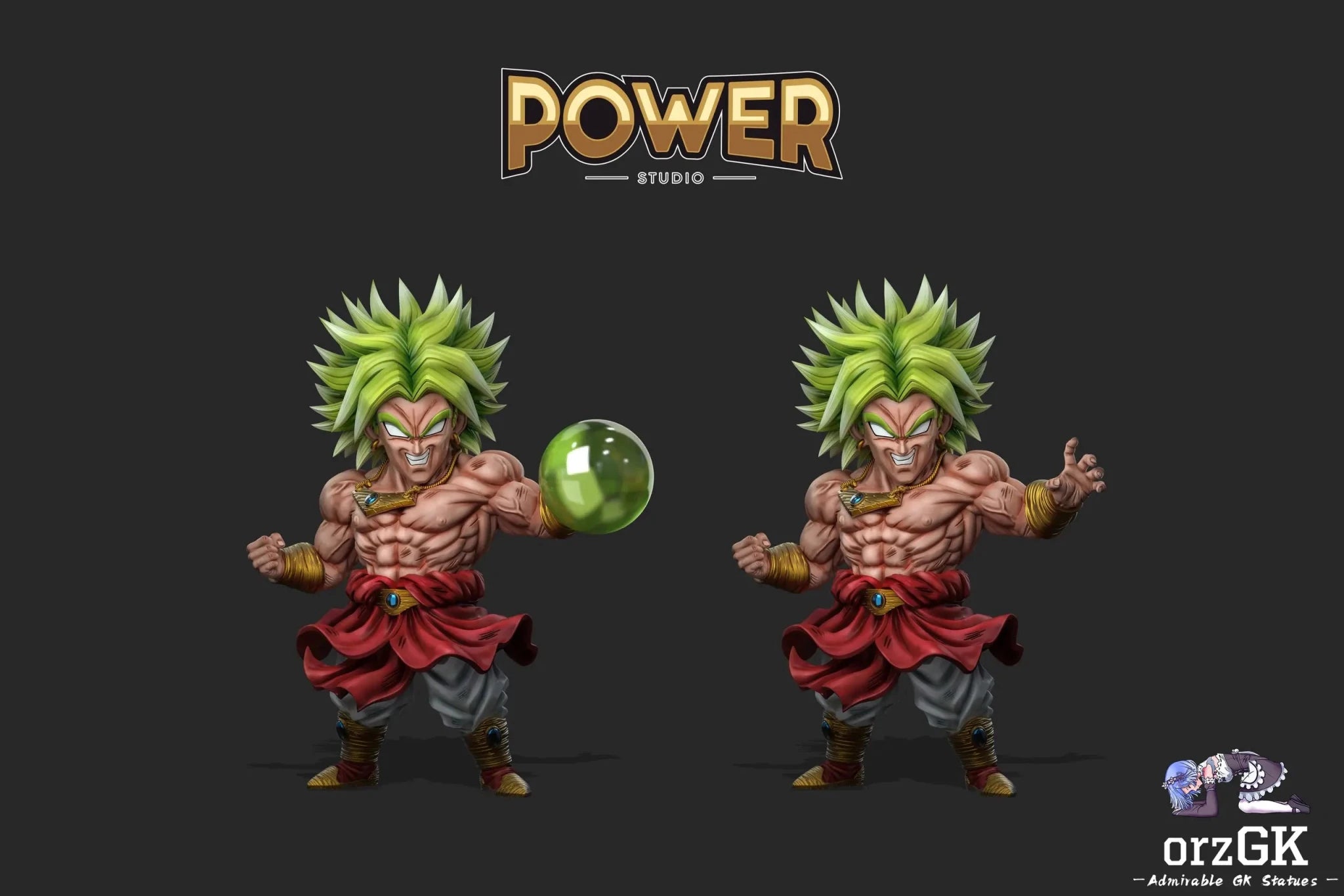 Power Studio - Dragon Ball wcf 1st Broly resin statue Navy Toys anime figure