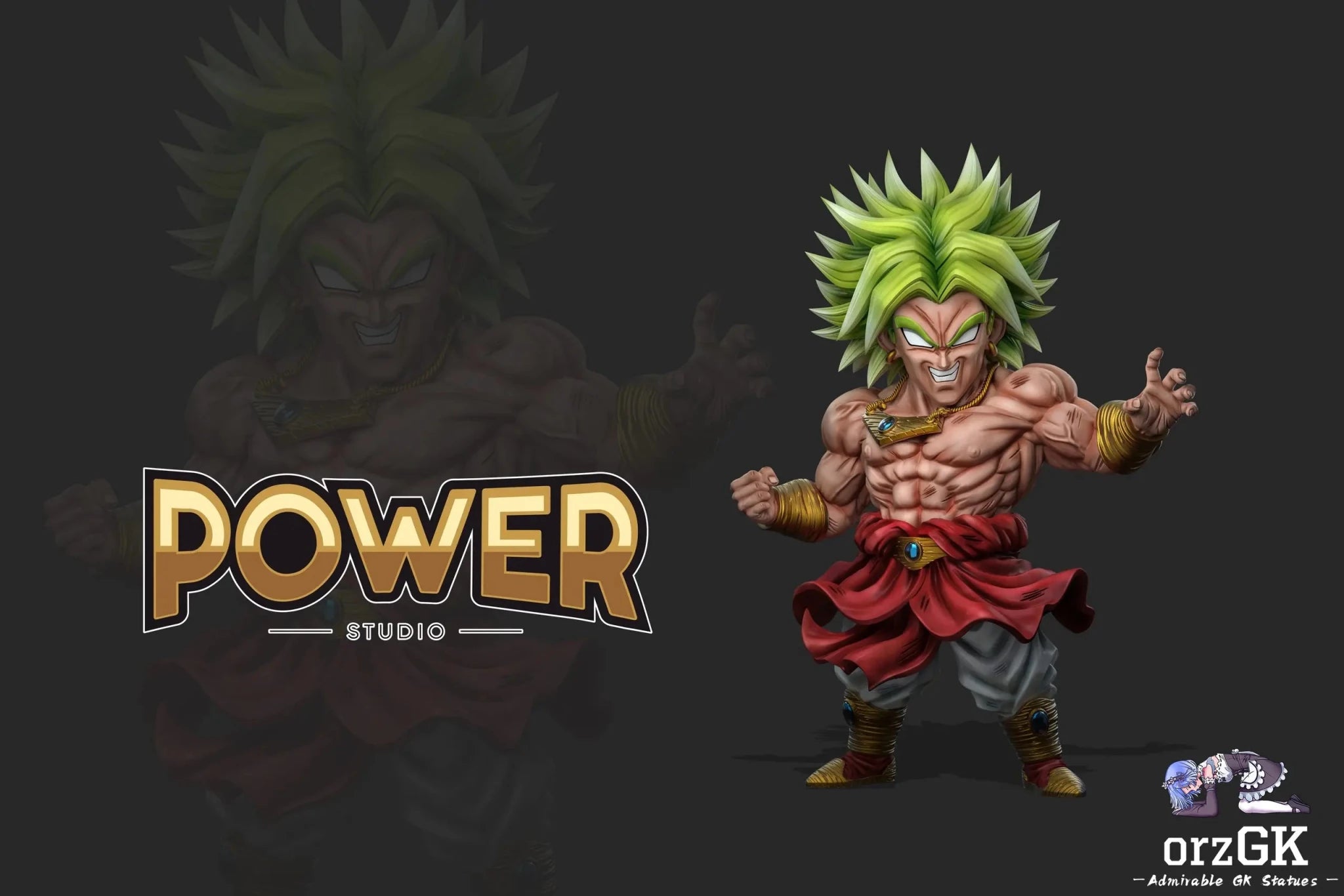 Power Studio - Dragon Ball wcf 1st Broly resin statue Navy Toys anime figure