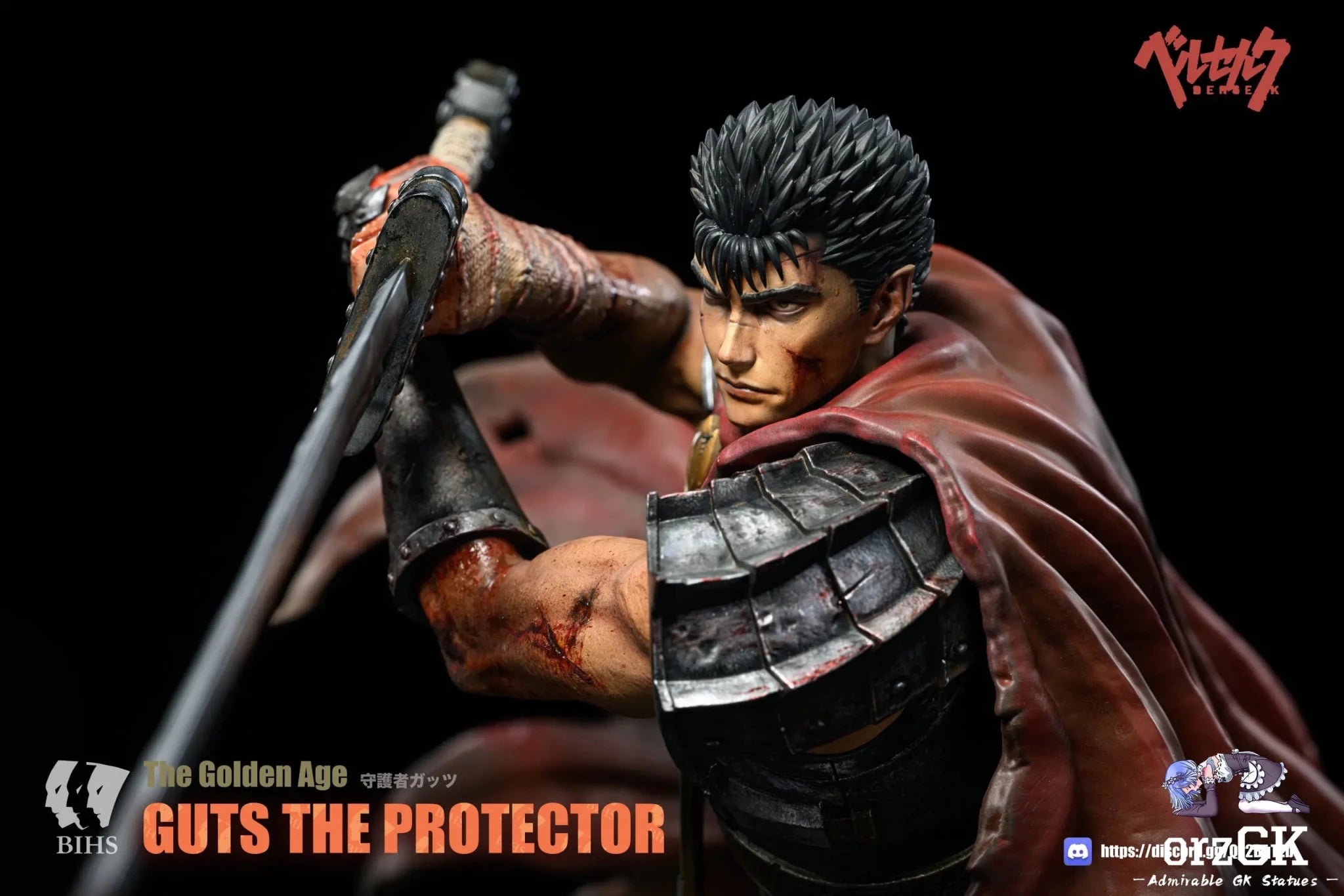 Guts - Berserk 2 Golden Age Chapter Guardian - BIHS Studio resin statue Navy Toys anime figure