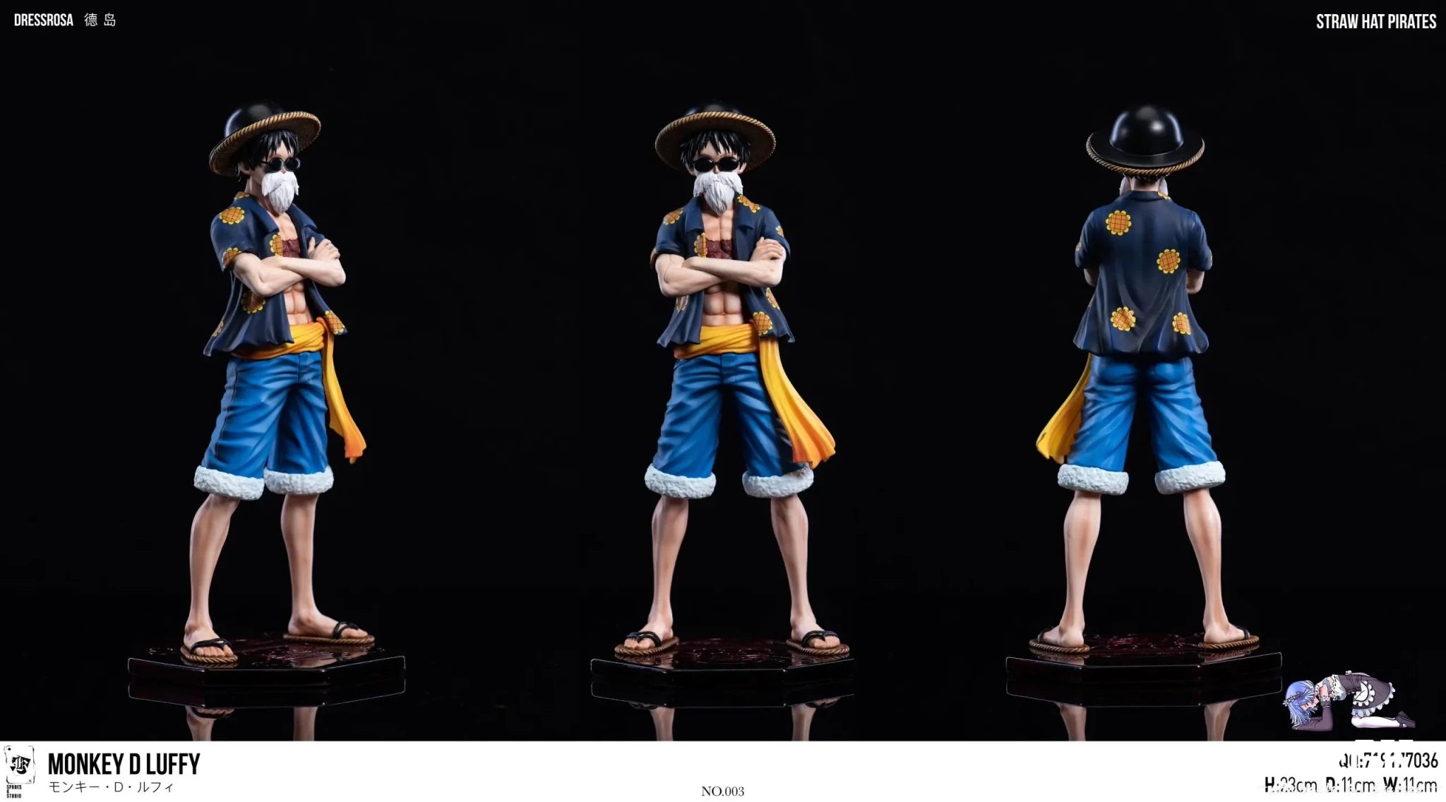 SPADES K Studio - One Piece Straw Hat Resonance Series Third Round All Costumes Project First Round Monkey D. Luffy resin statue Navy Toys anime figure