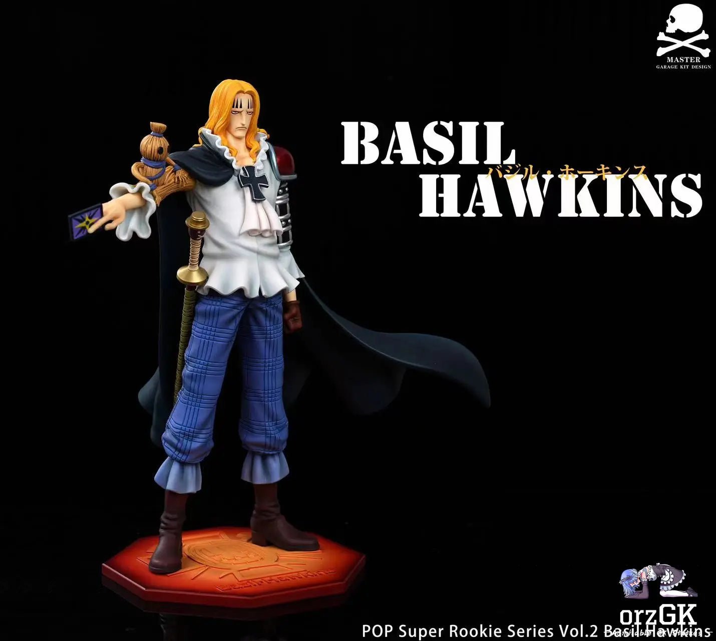 Master Studio - One Piece Supernova Resonance 2nd Episode Hawkins resin statue Navy Toys anime figure