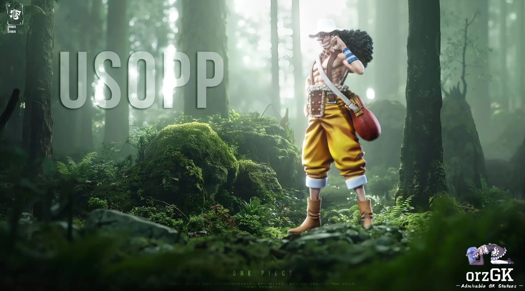 SPADES K Studio - One Piece Straw Hat Resonance Series 4th Episode Usopp resin statue Navy Toys anime figure