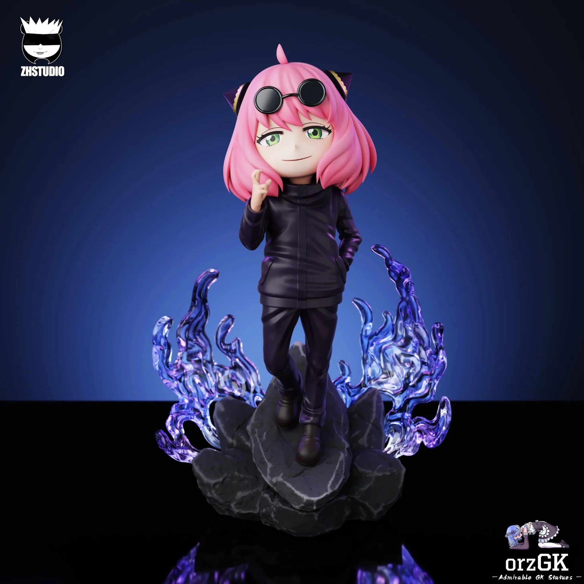 ZH Studio - Spy x Family Anya Forger Cos Gojo Satoru resin statue Navy Toys anime figure