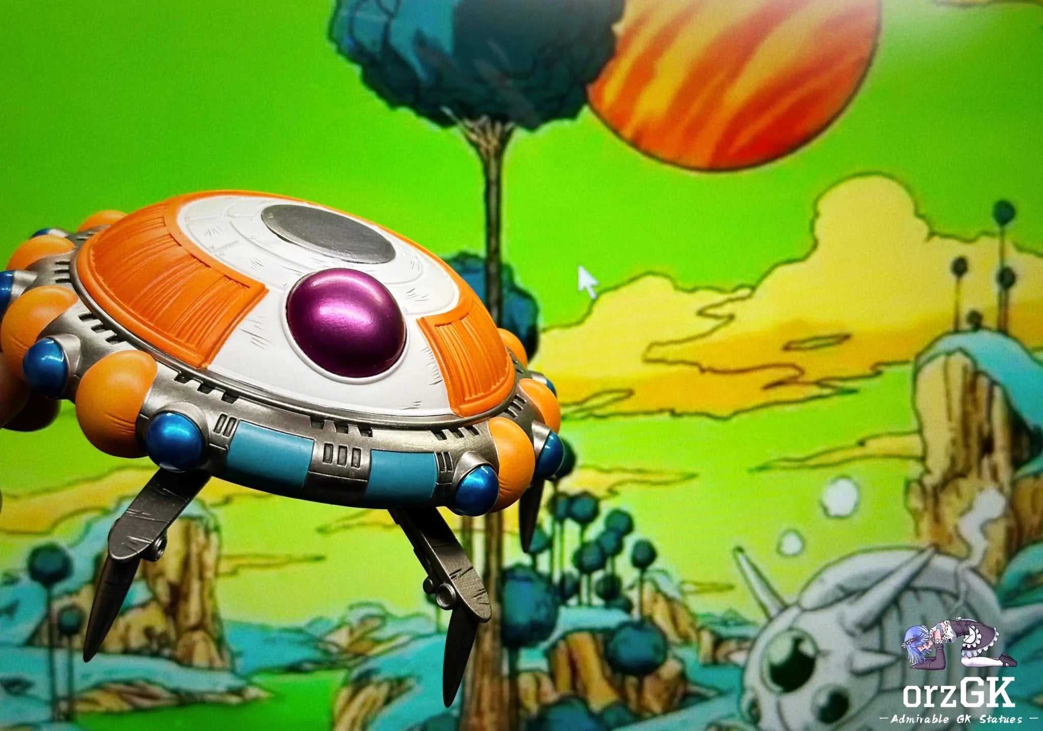 XG Studio - Dragon Ball Vehicles 1st Edition Frieza Spaceship resin statue Navy Toys anime figure