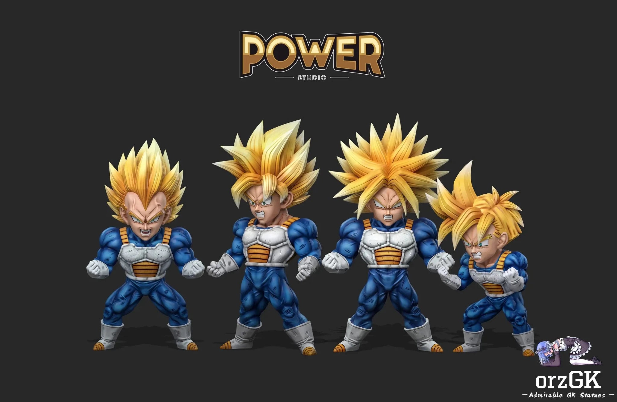 Power Studio - Dragon Ball Wcf Muscle Gohan resin statue Navy Toys anime figure