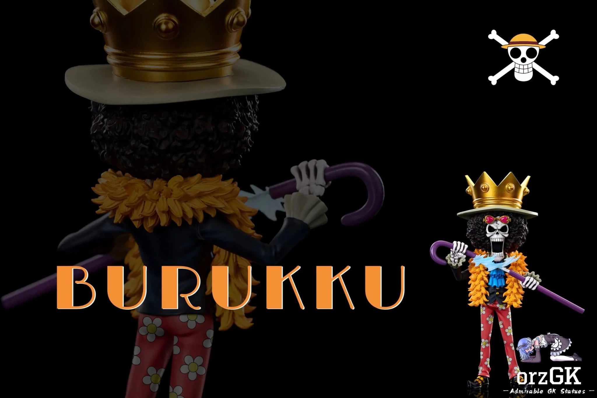 A+ Studio - One Piece Fish - Man Island Project Straw Hat Pirates Brook resin statue Navy Toys anime figure