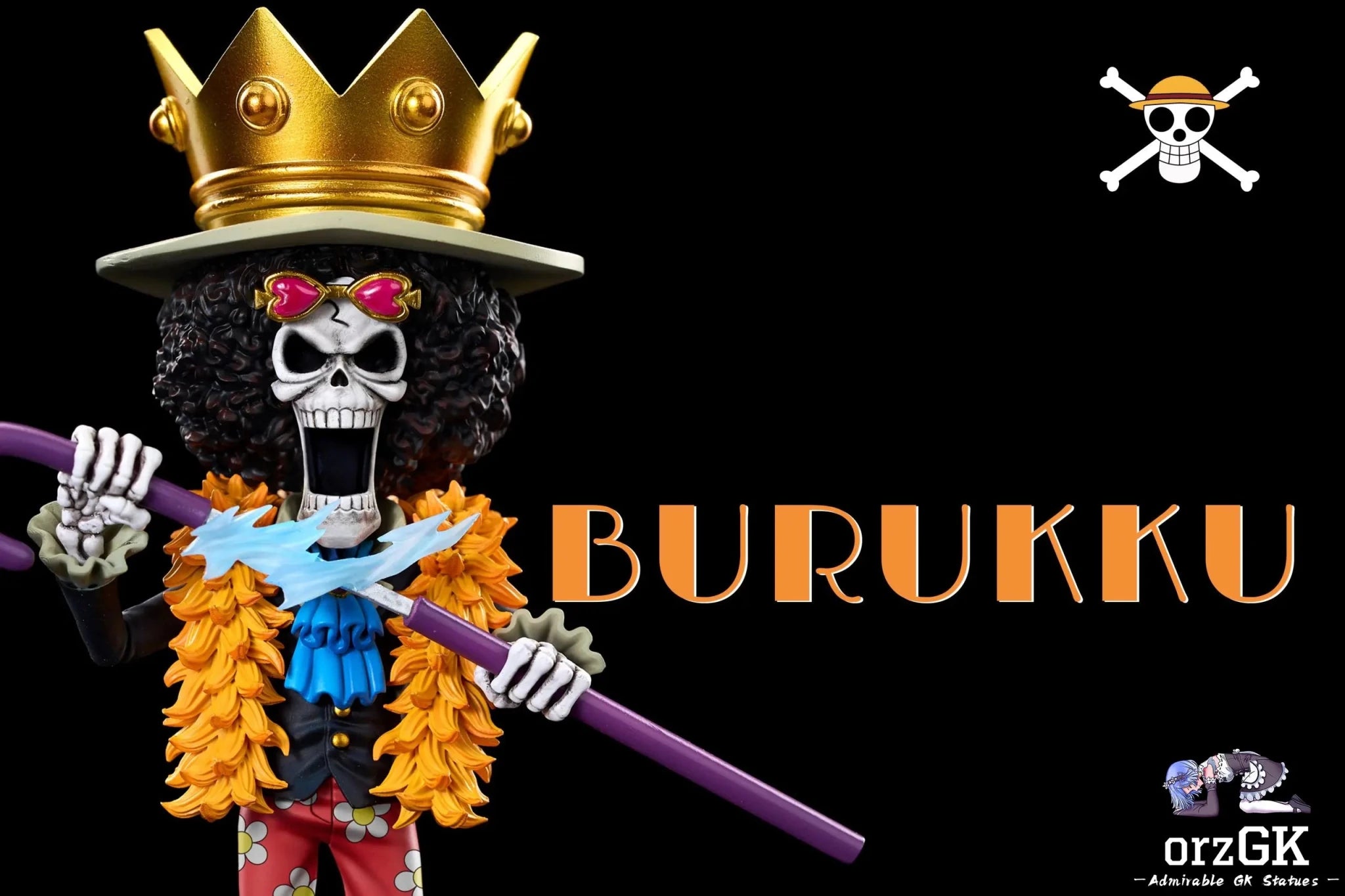 A+ Studio - One Piece Fish - Man Island Project Straw Hat Pirates Brook resin statue Navy Toys anime figure