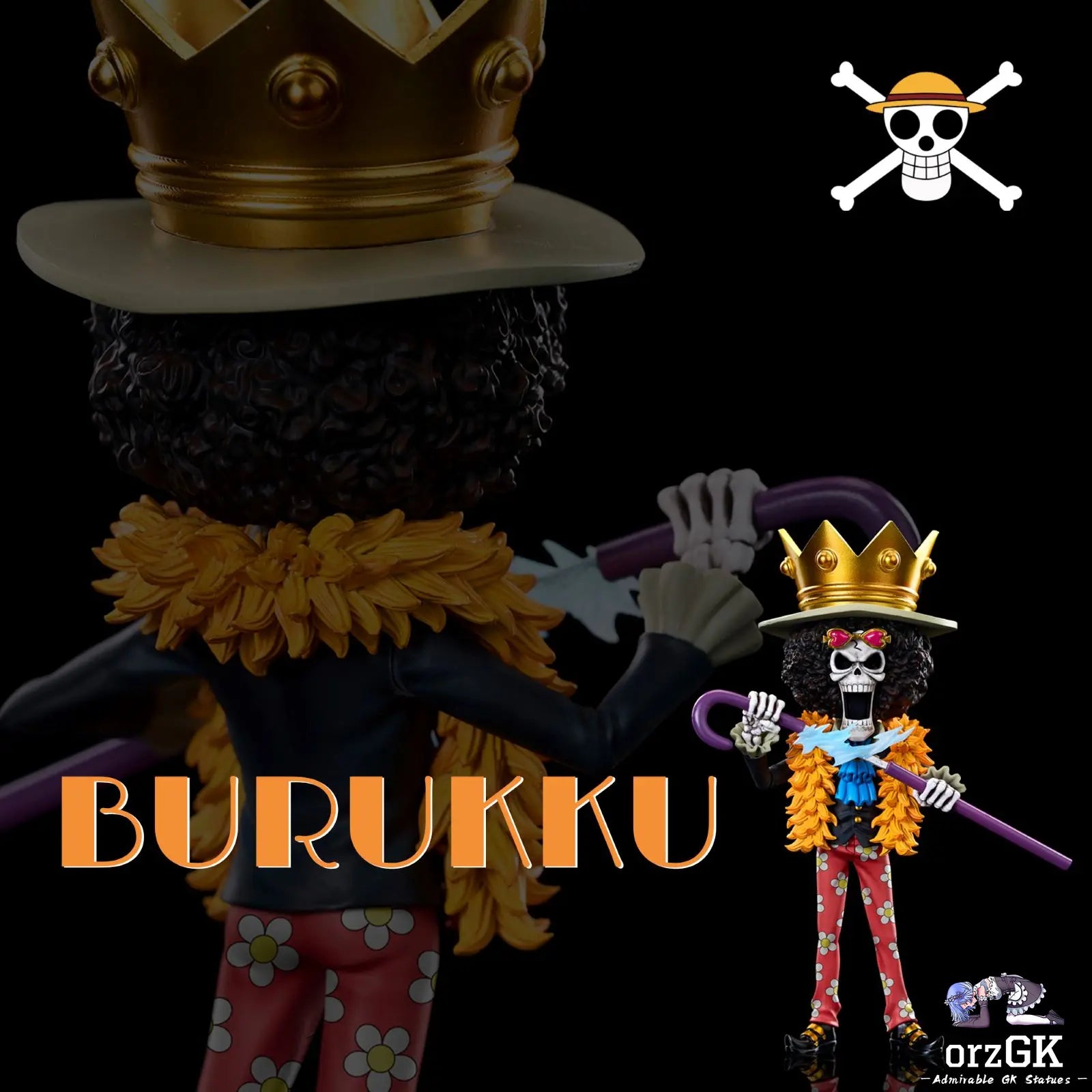 A+ Studio - One Piece Fish - Man Island Project Straw Hat Pirates Brook resin statue Navy Toys anime figure