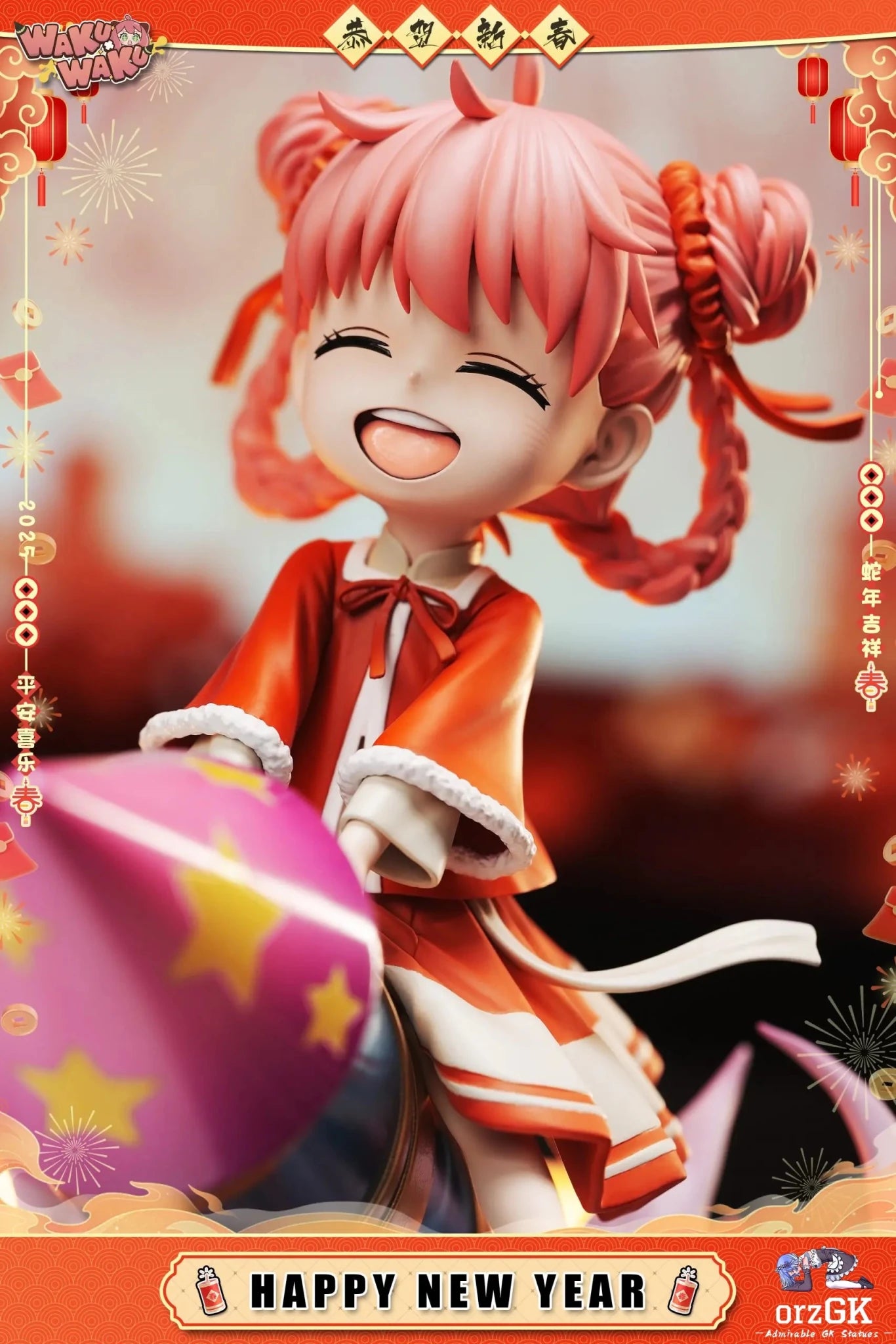 WakuWaku Studio - Spy x Family 2025 New Year Limited Edition Anya resin statue Navy Toys anime figure