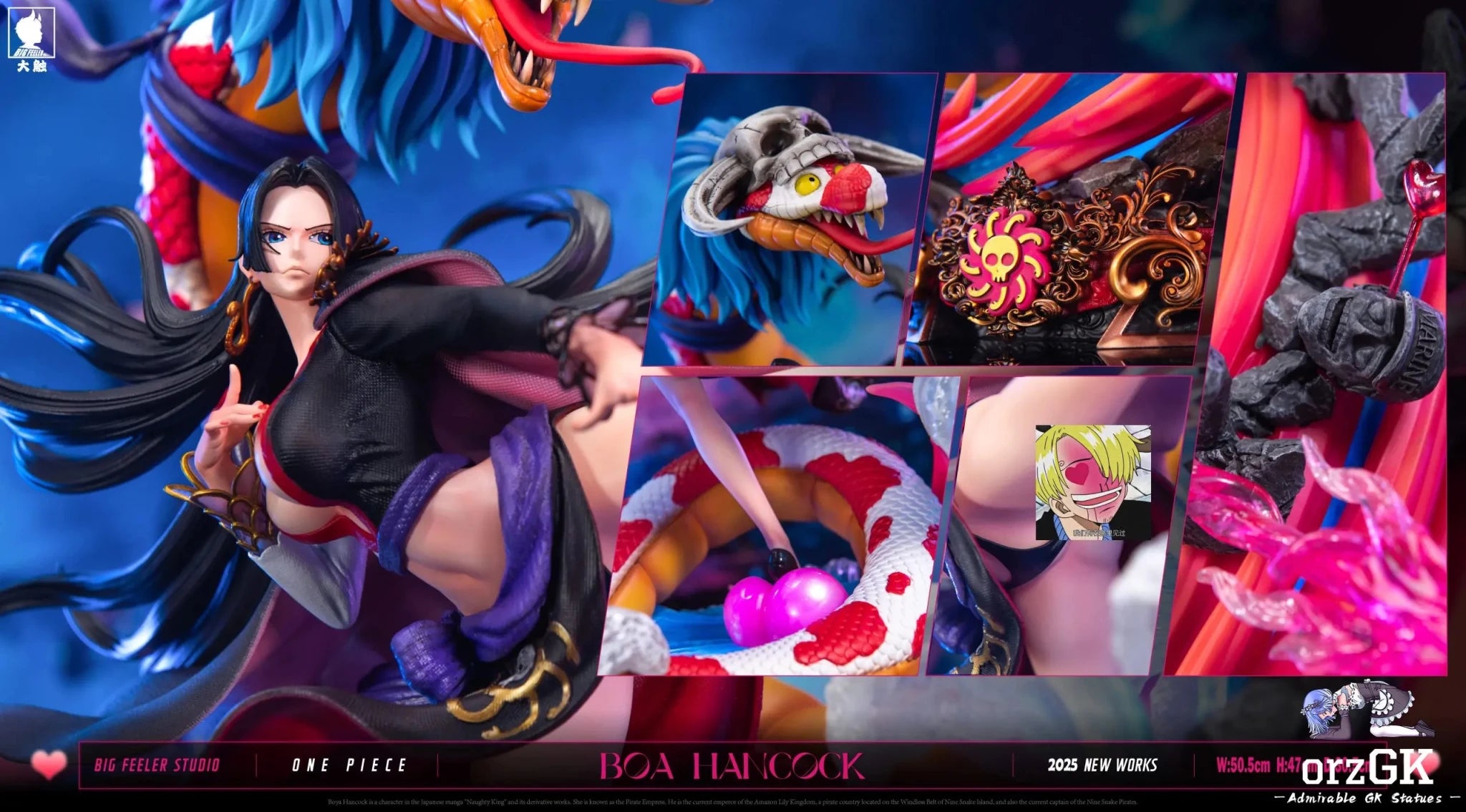Big Feeler Studio - One Piece Series 2nd Movie Version Boa Hancock resin statue Navy Toys anime figure