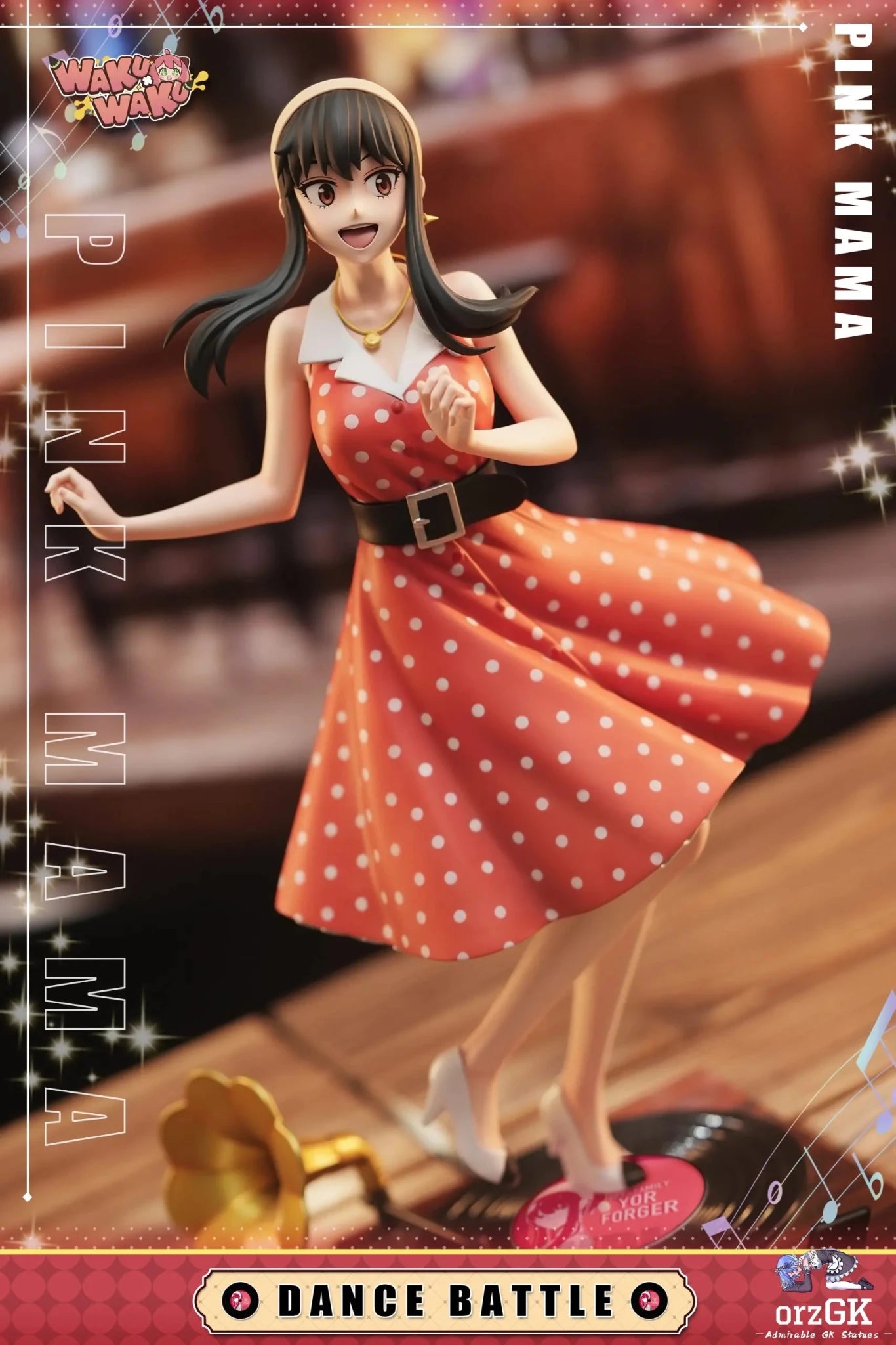 WakuWaku Studio - Spy x Family Phonograph Mom Yor Forger resin statue Navy Toys anime figure