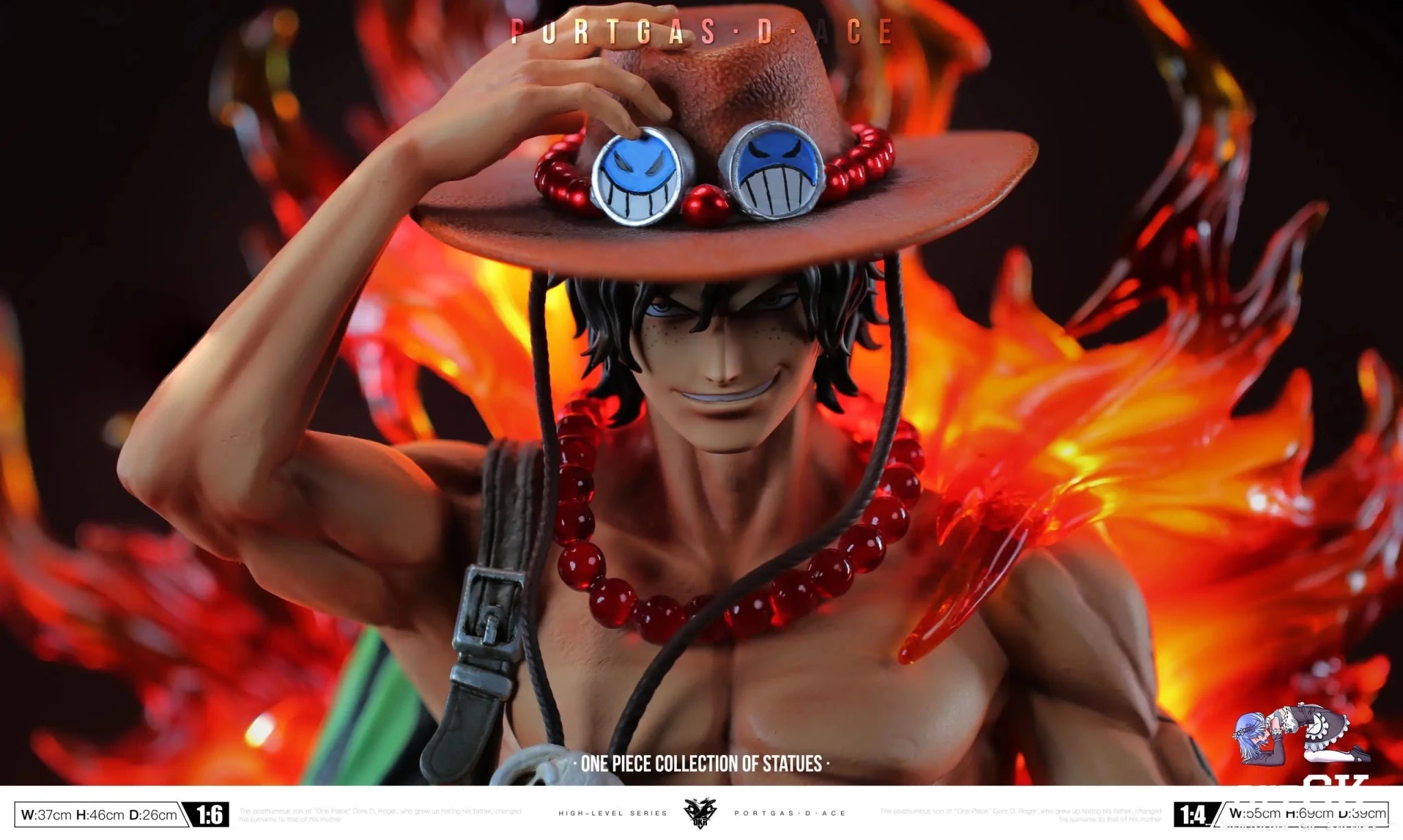 Okr Studio - One Piece Burning Ace resin statue Navy Toys anime figure
