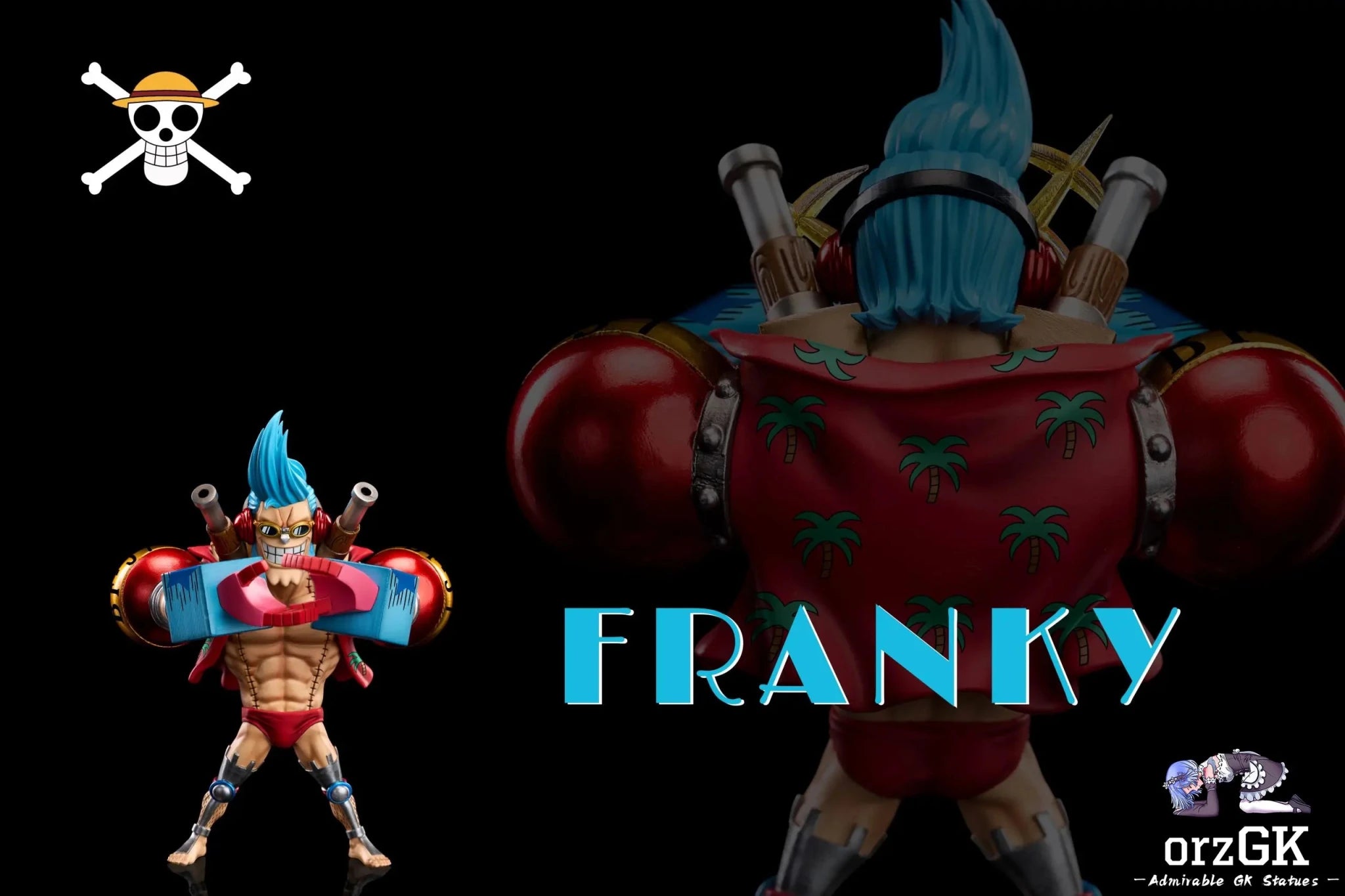 A+ Studio - One Piece Fish - Man Island Project Straw Hat Pirates Franky resin statue Navy Toys anime figure
