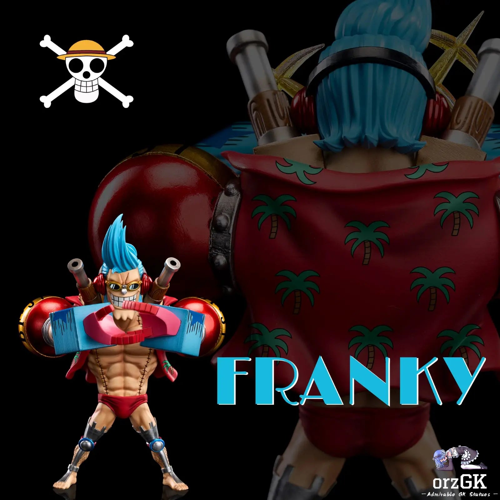 A+ Studio - One Piece Fish - Man Island Project Straw Hat Pirates Franky resin statue Navy Toys anime figure