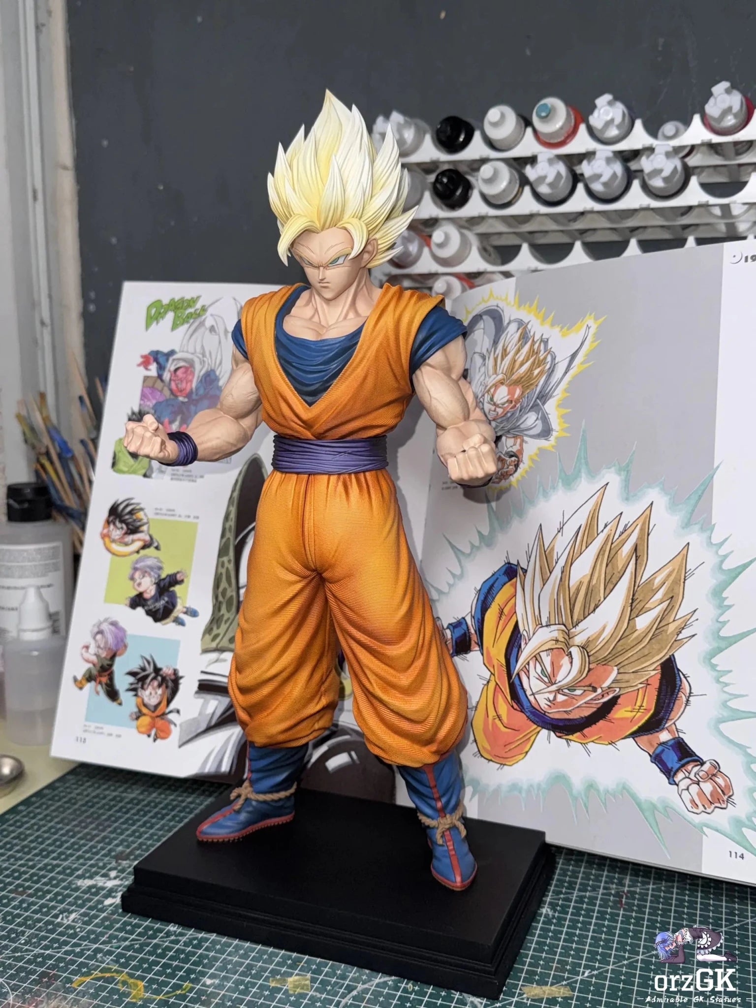XG Studio - Dragon Ball Z Super Saiya 2 Goku resin statue Navy Toys anime figure