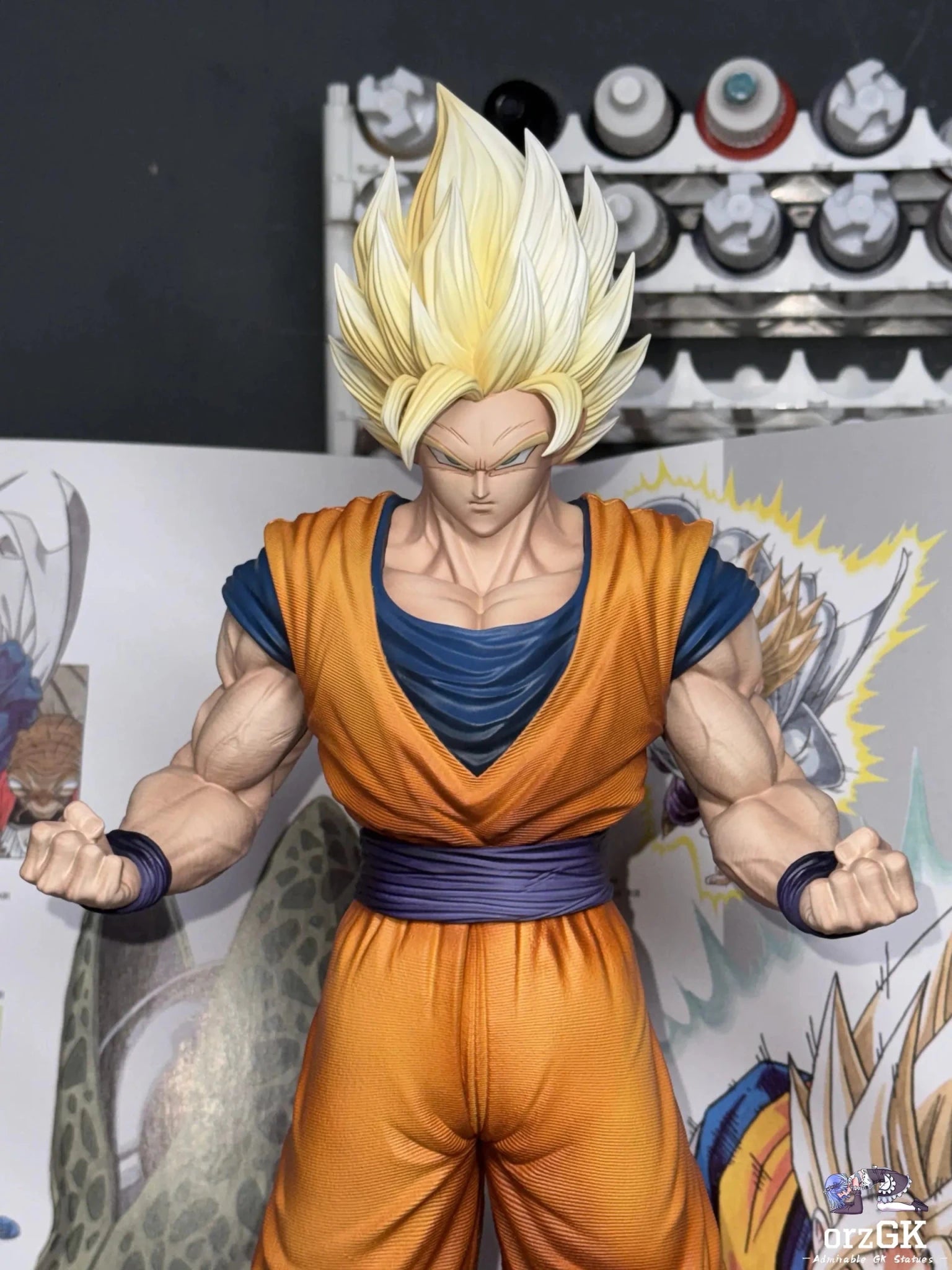 XG Studio - Dragon Ball Z Super Saiya 2 Goku resin statue Navy Toys anime figure