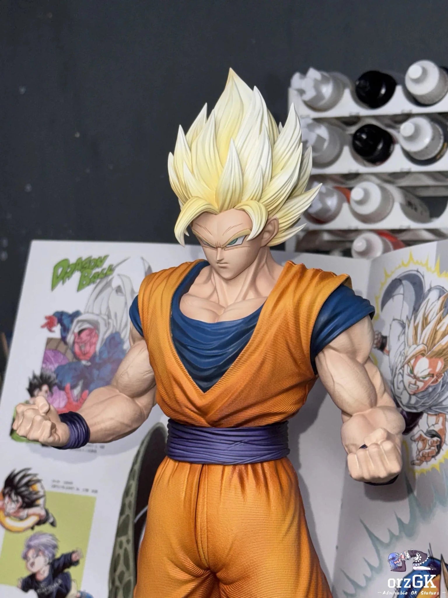 XG Studio - Dragon Ball Z Super Saiya 2 Goku resin statue Navy Toys anime figure